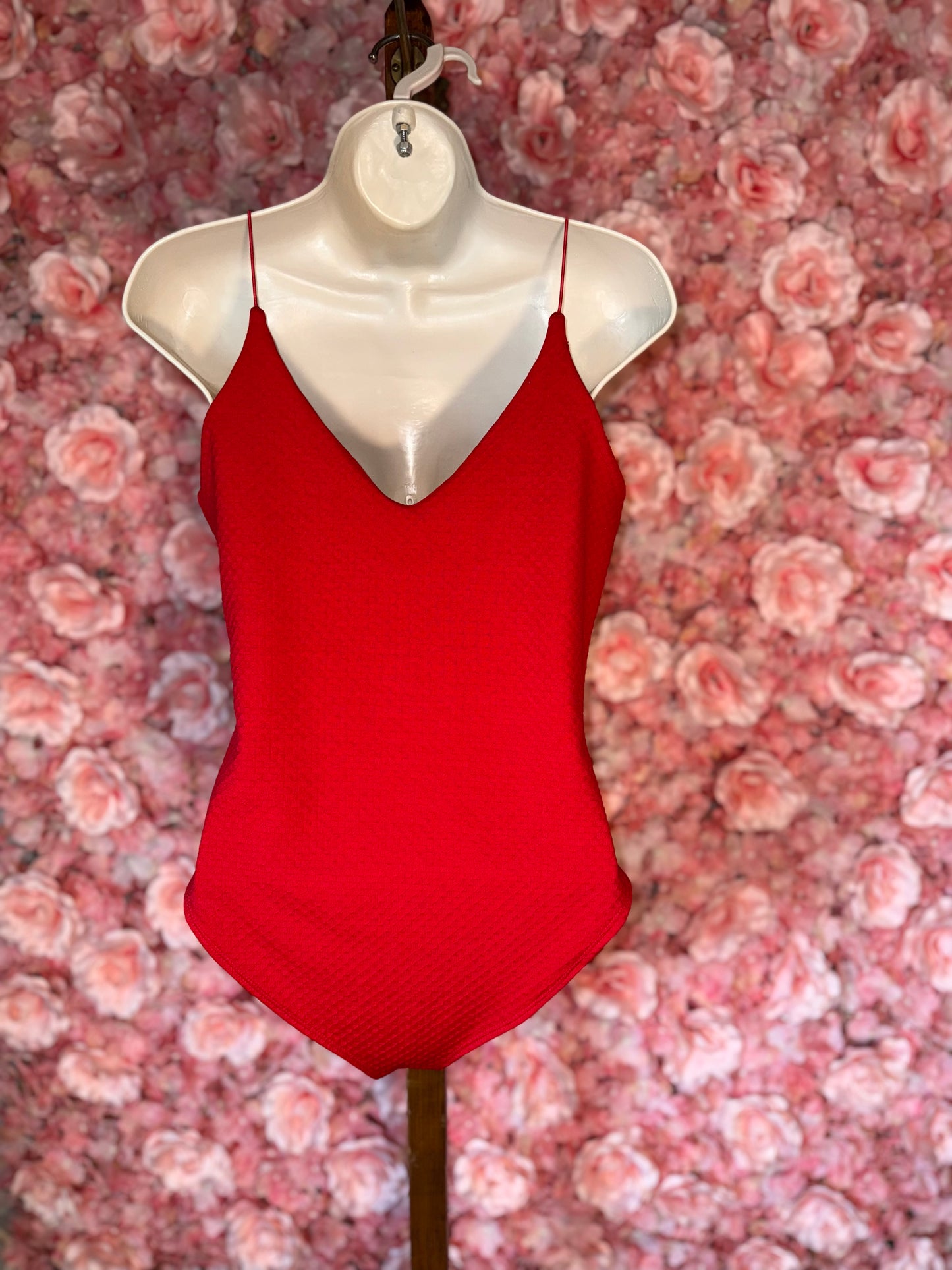 Gaze (Medium) Red Tank Bodysuit