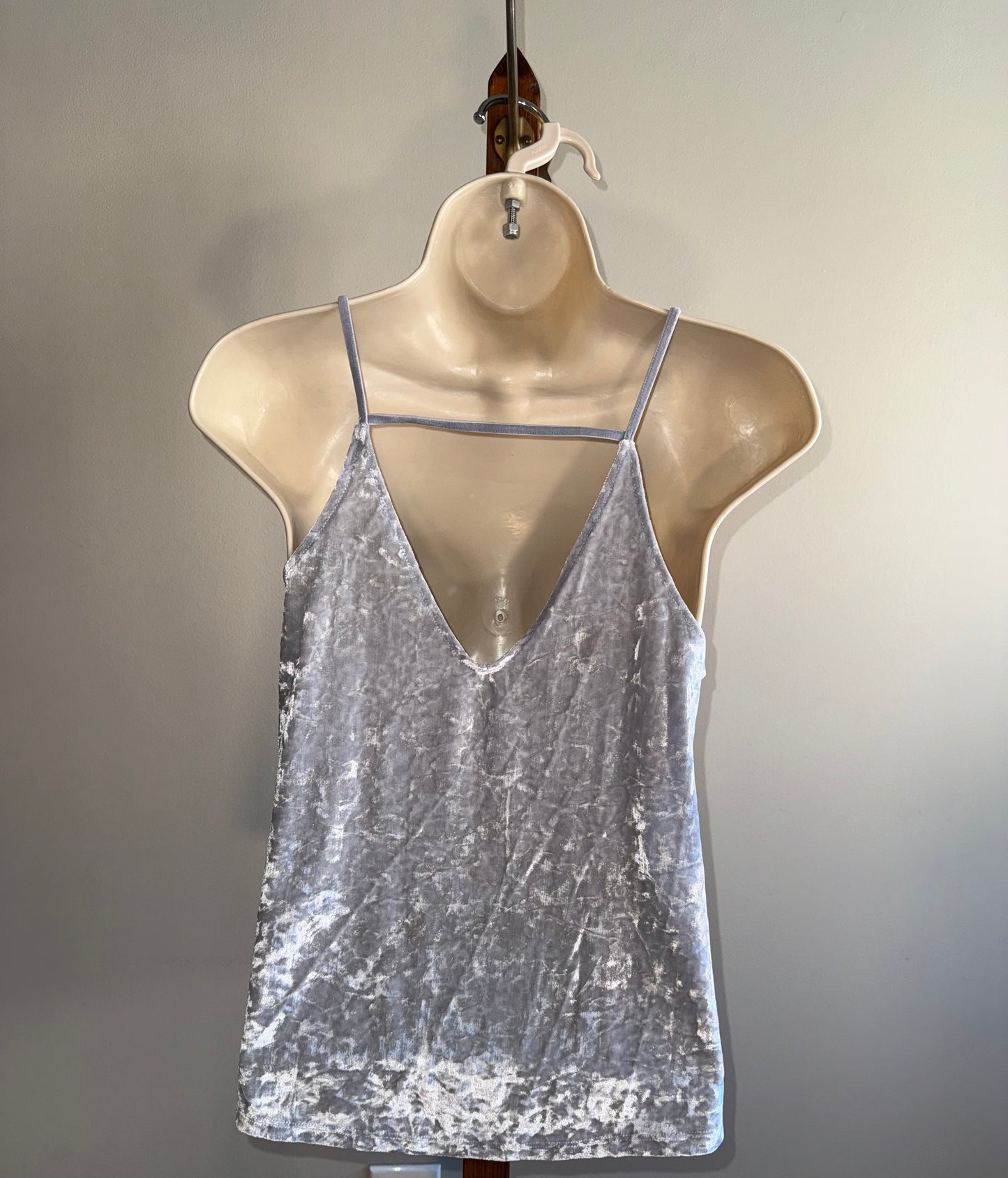 American Eagle (Small) Grey Suede V-Neck Tank Top