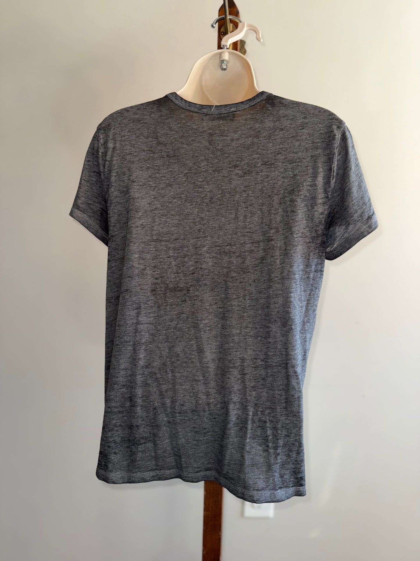 Hollister & Co (Small) Grey Lightweight Cut Out V-Neck T-Shirt
