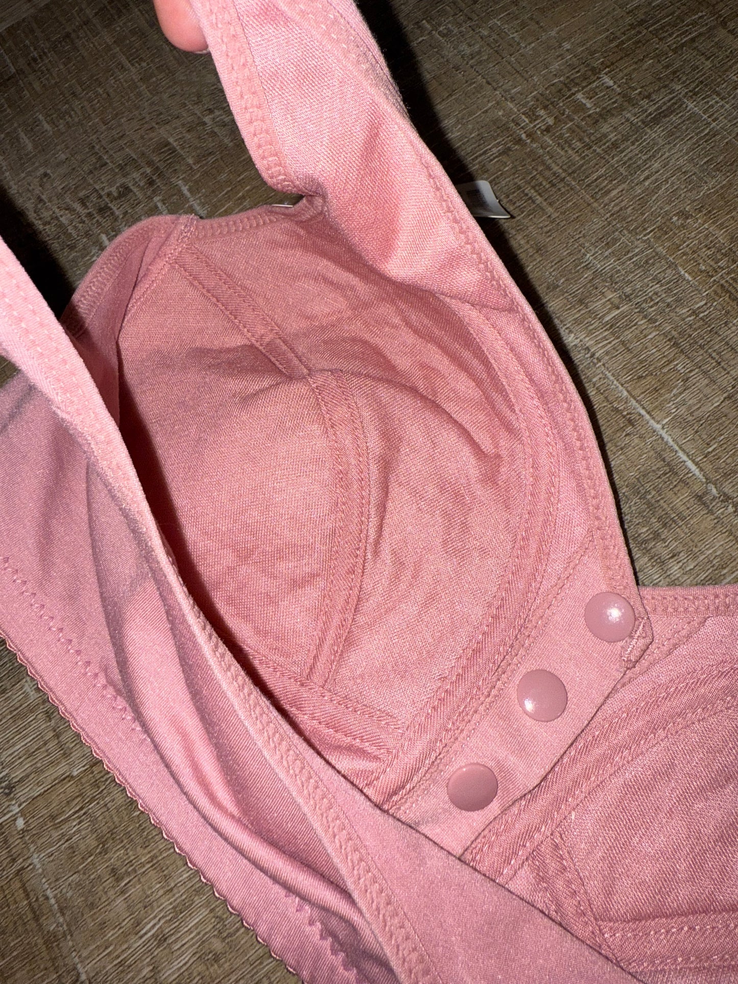 NWT Muji Ting (38/85) Brand New Pink Floral Buttoned Bra