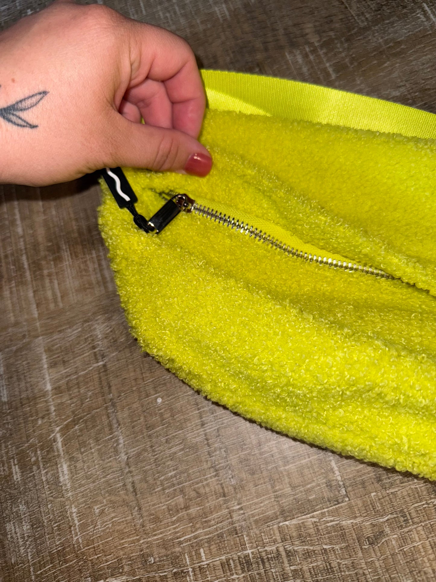 NWT Crayola Brand New Yellow Sherpa Waist Fanny Pack