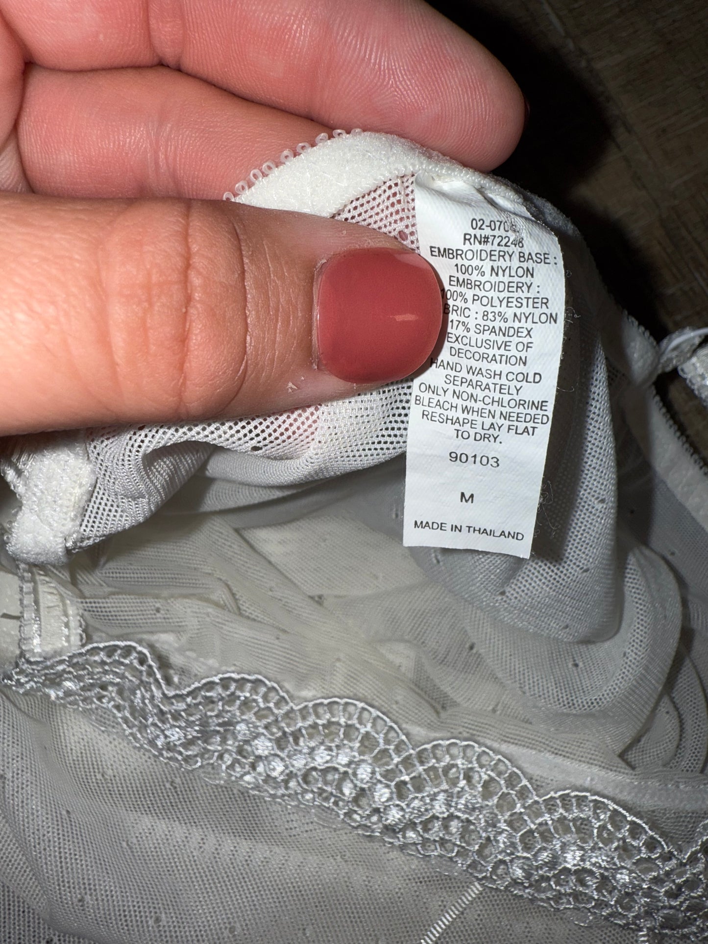 (Medium) White Sheer Tank Top Lingerie