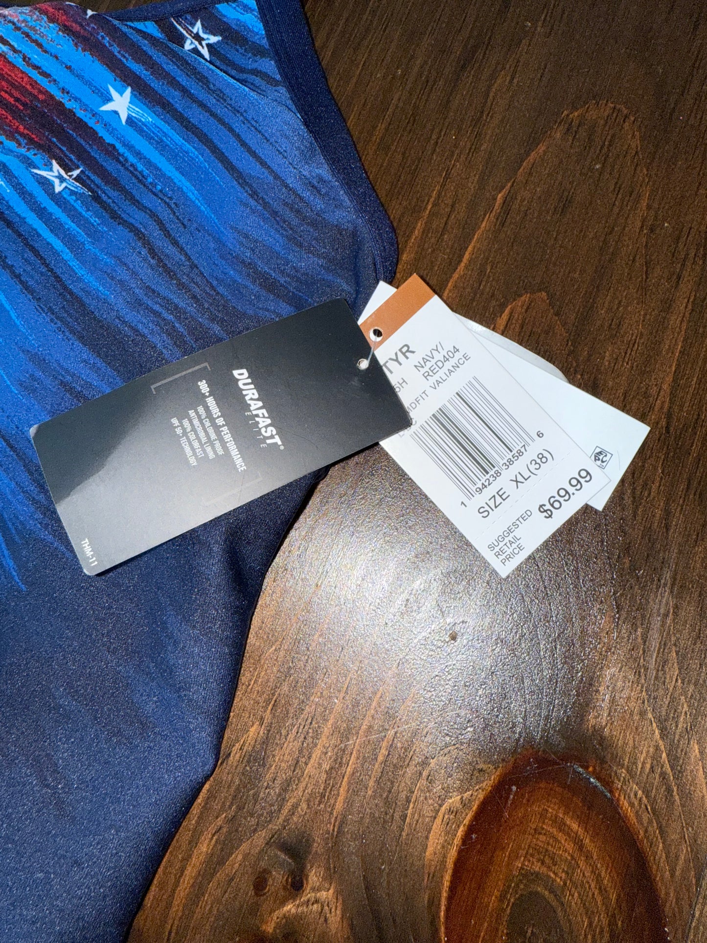 NWT TYR (XL) Brand New USA Pattern One Piece Swimsuit