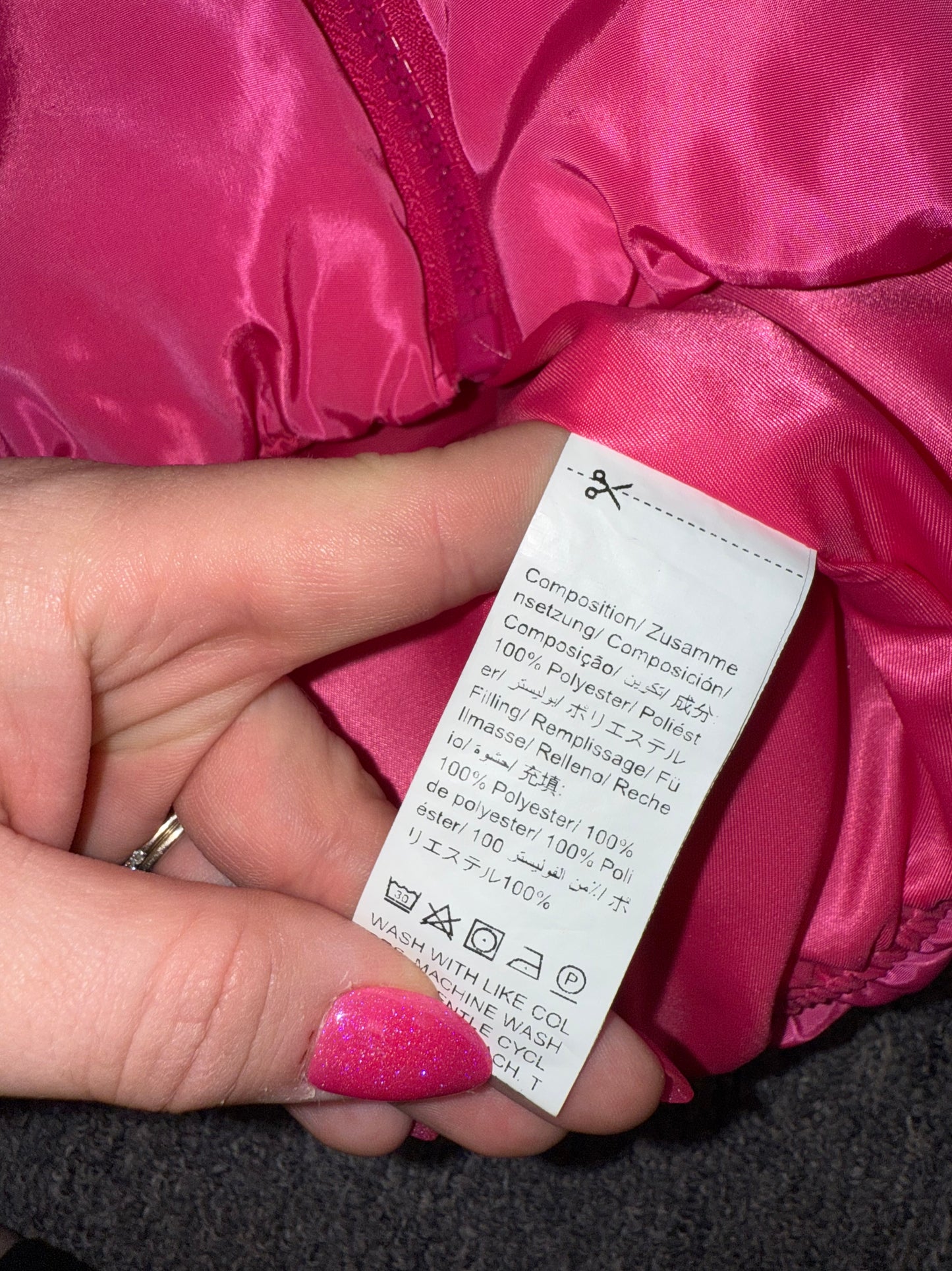 SHEIN (Small) Hot Pink Cropped Puffer Vest