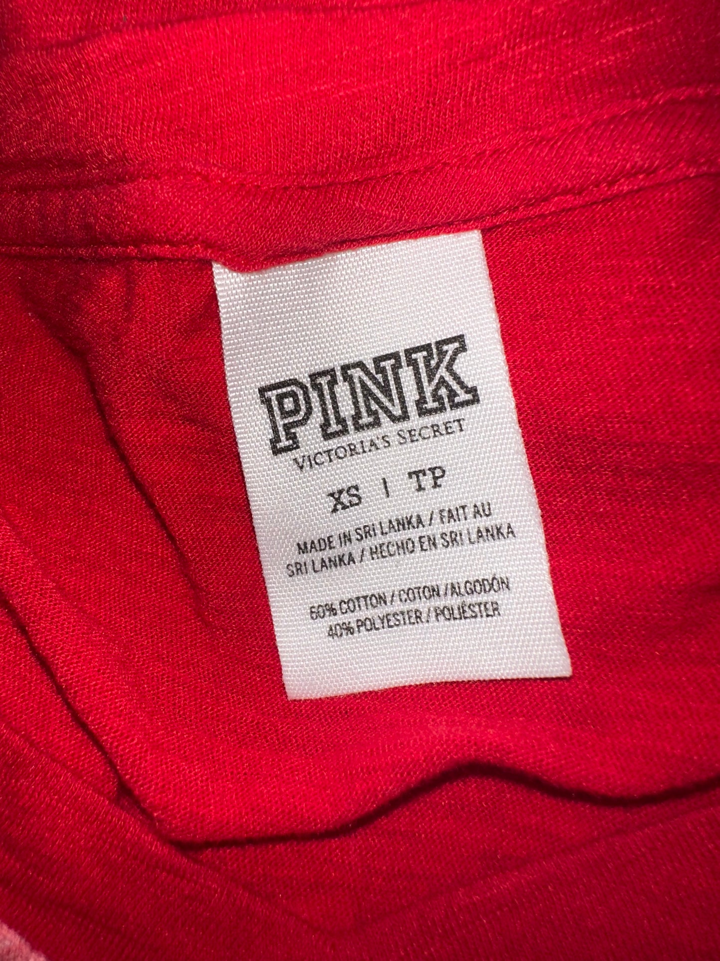 PINK VS (XS) Red Ohio State Brutus 'Loyal to Scarlet & Grey' 3/4 Sleeve Top