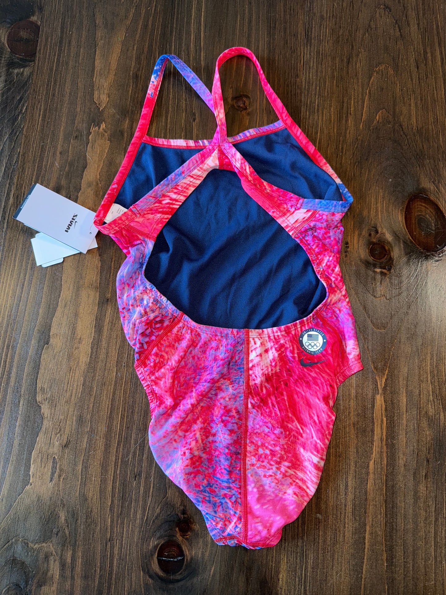 NWT Nike (32) Brand New Pink Tie Dye US Olympic Team One Piece Swimsuit