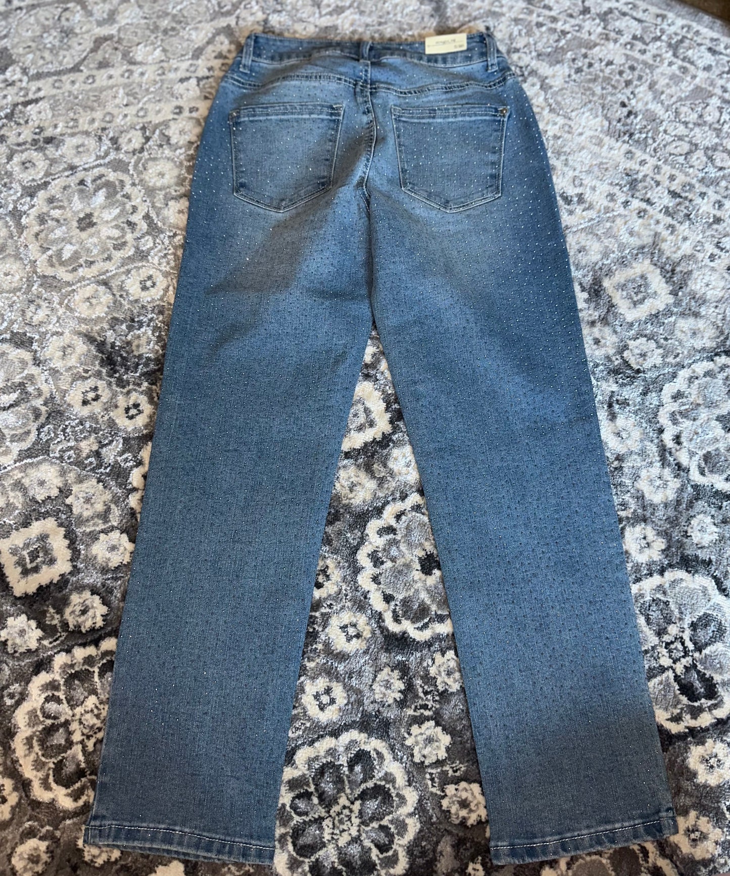 NWT ban jara (5) Brand New Jeweled Straight Leg Mid Rise Jeans