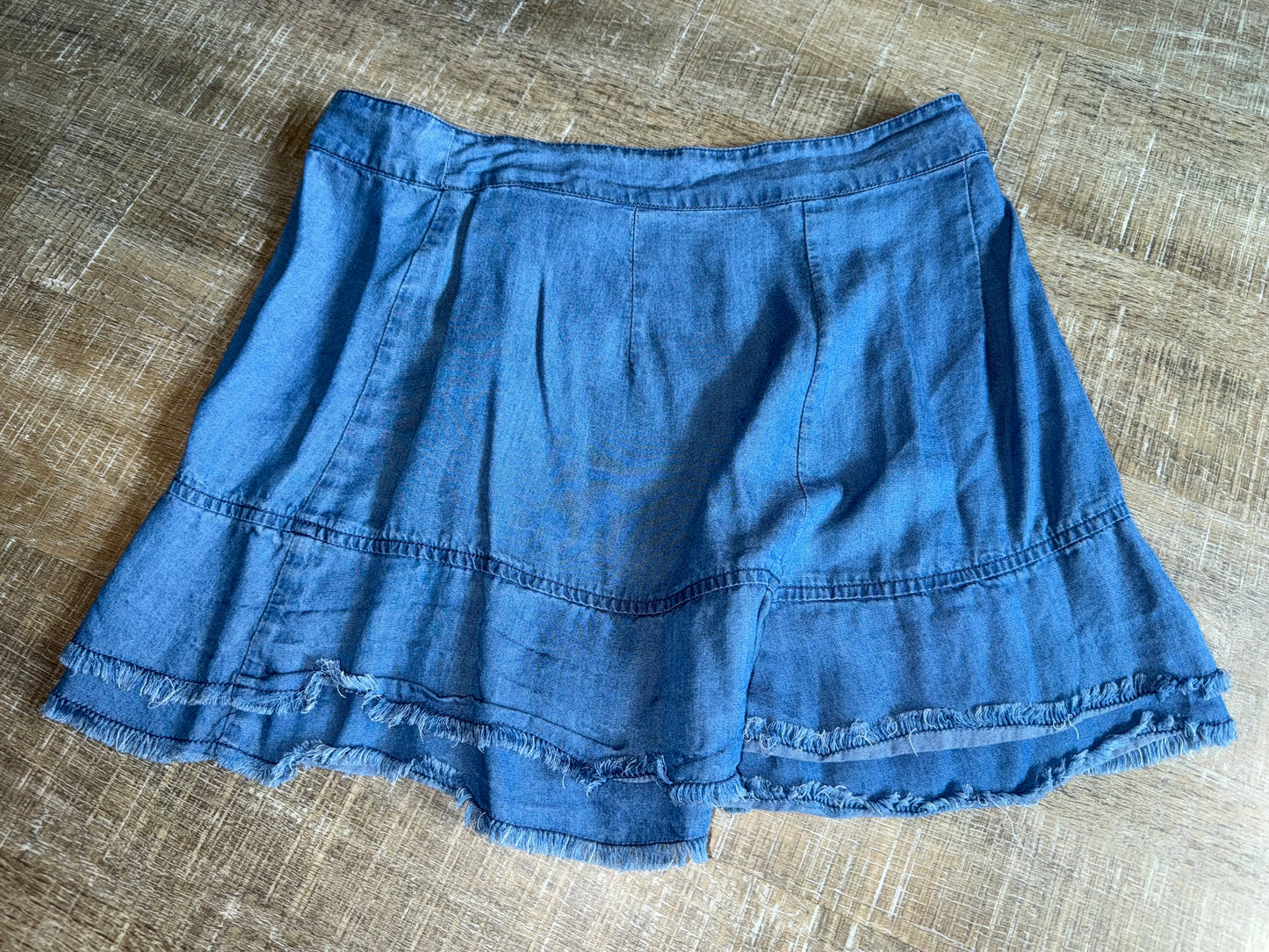 1250 Degree (Small) Blue Lightweight Shorts with Frayed Bottoms