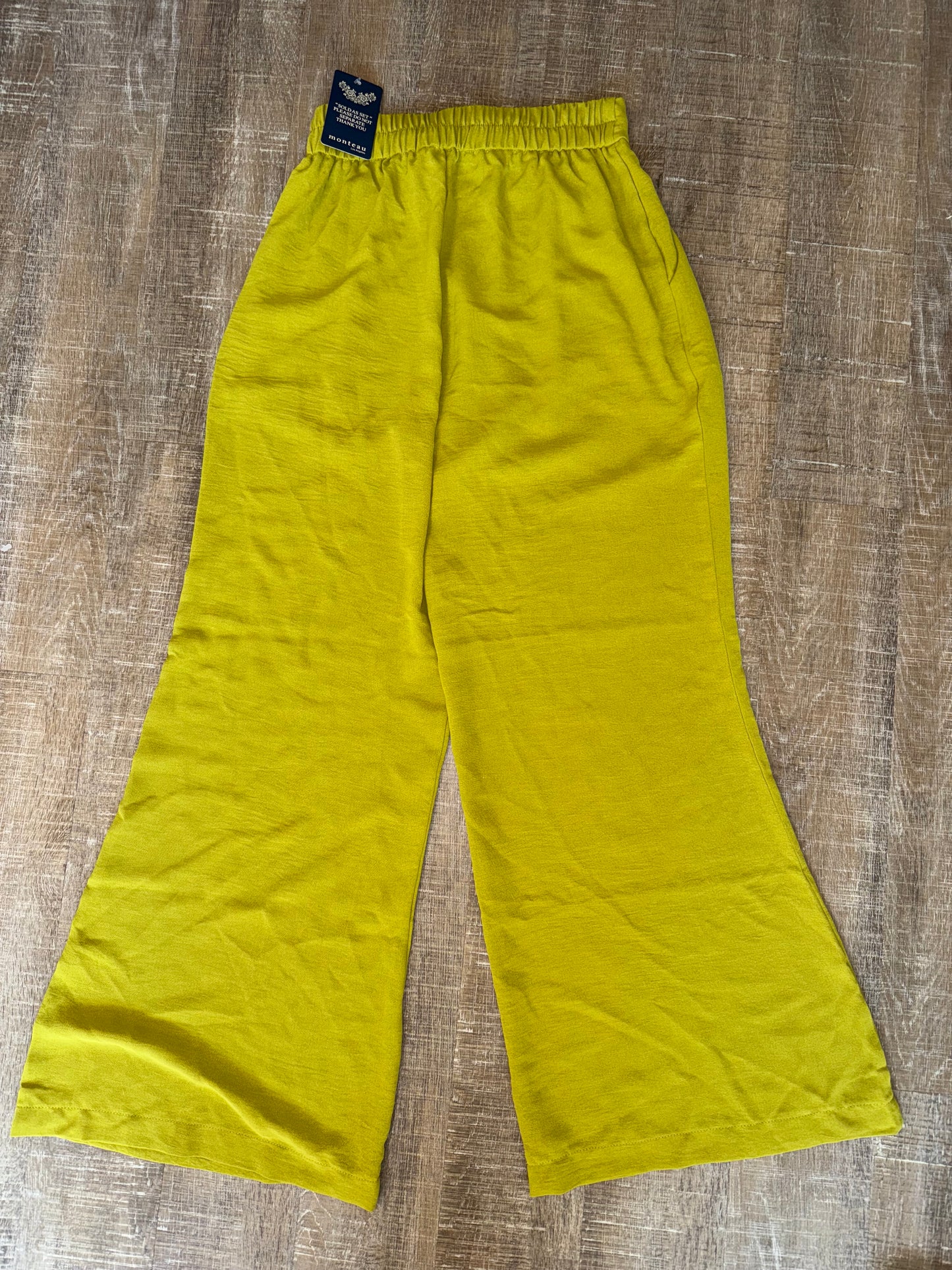 NWT Tullea Monteau (Small) Brand New Green Wide Leg Dress Pants with Stretch