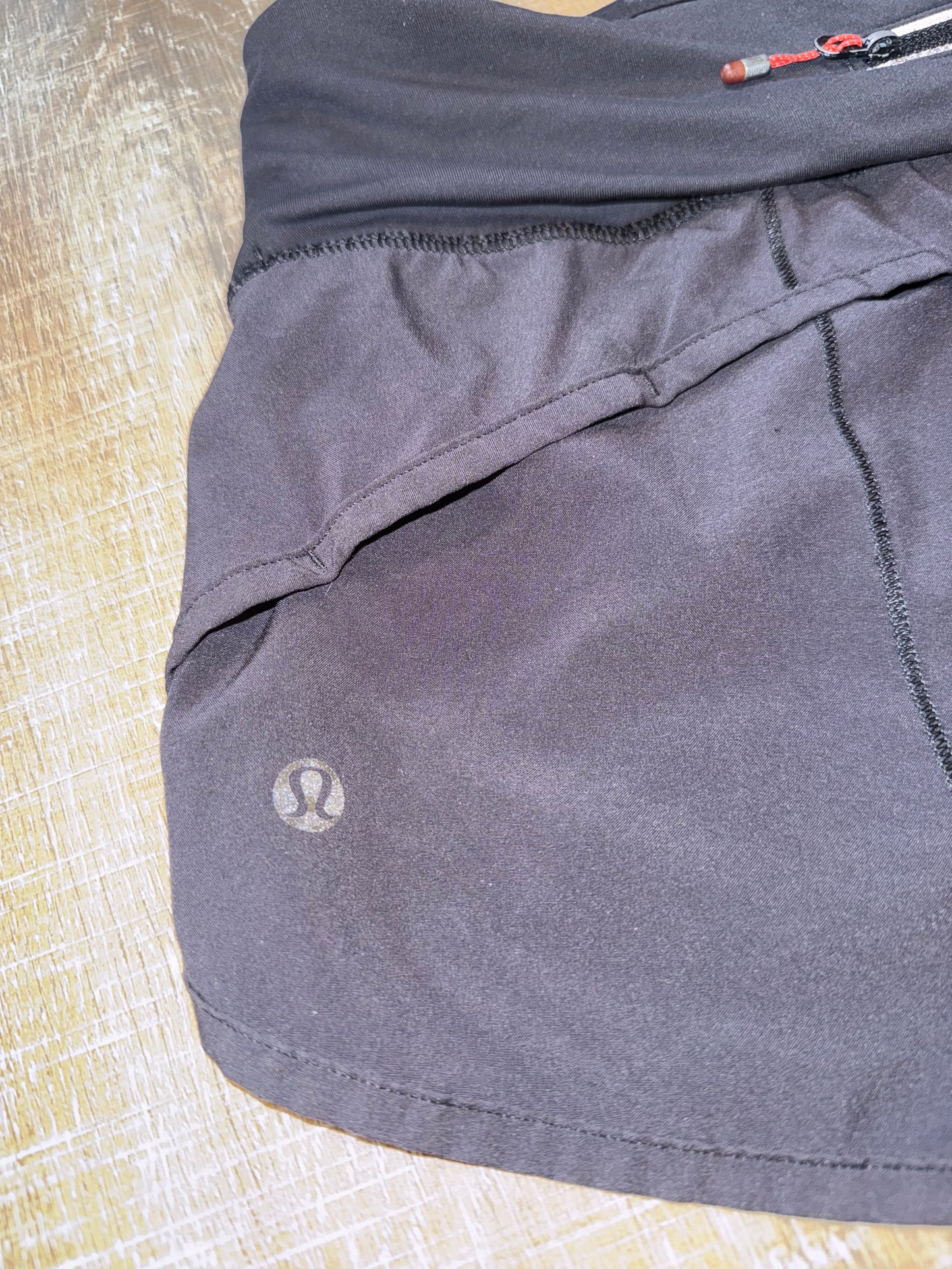 lululemon athletica (8?) Black Sporty Shorts with Zipped Back Pocket