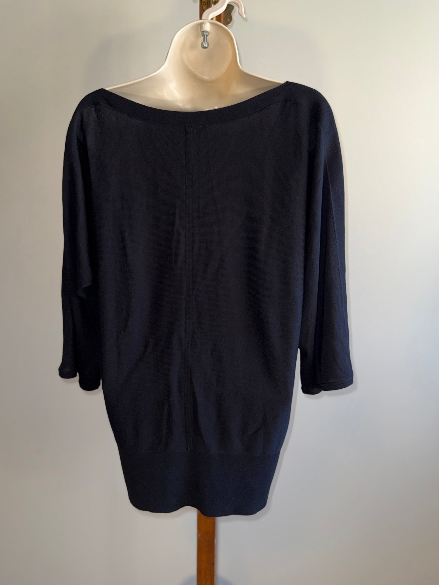 NWT Talbots (Medium) Brand New Black 3/4 Sleeve Knit Blouse