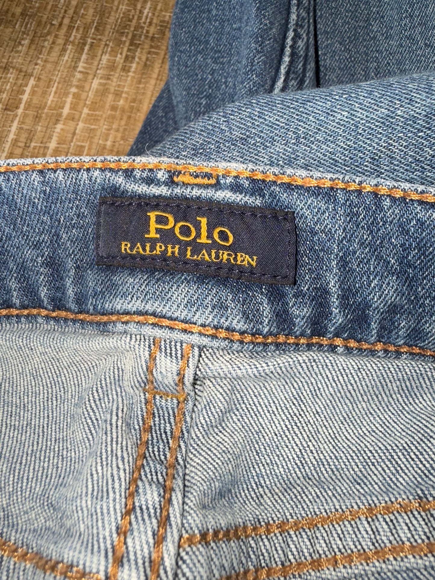 Polo Ralph Lauren (30R) Denim Bootcut Jeans with Frayed Bottom Hem