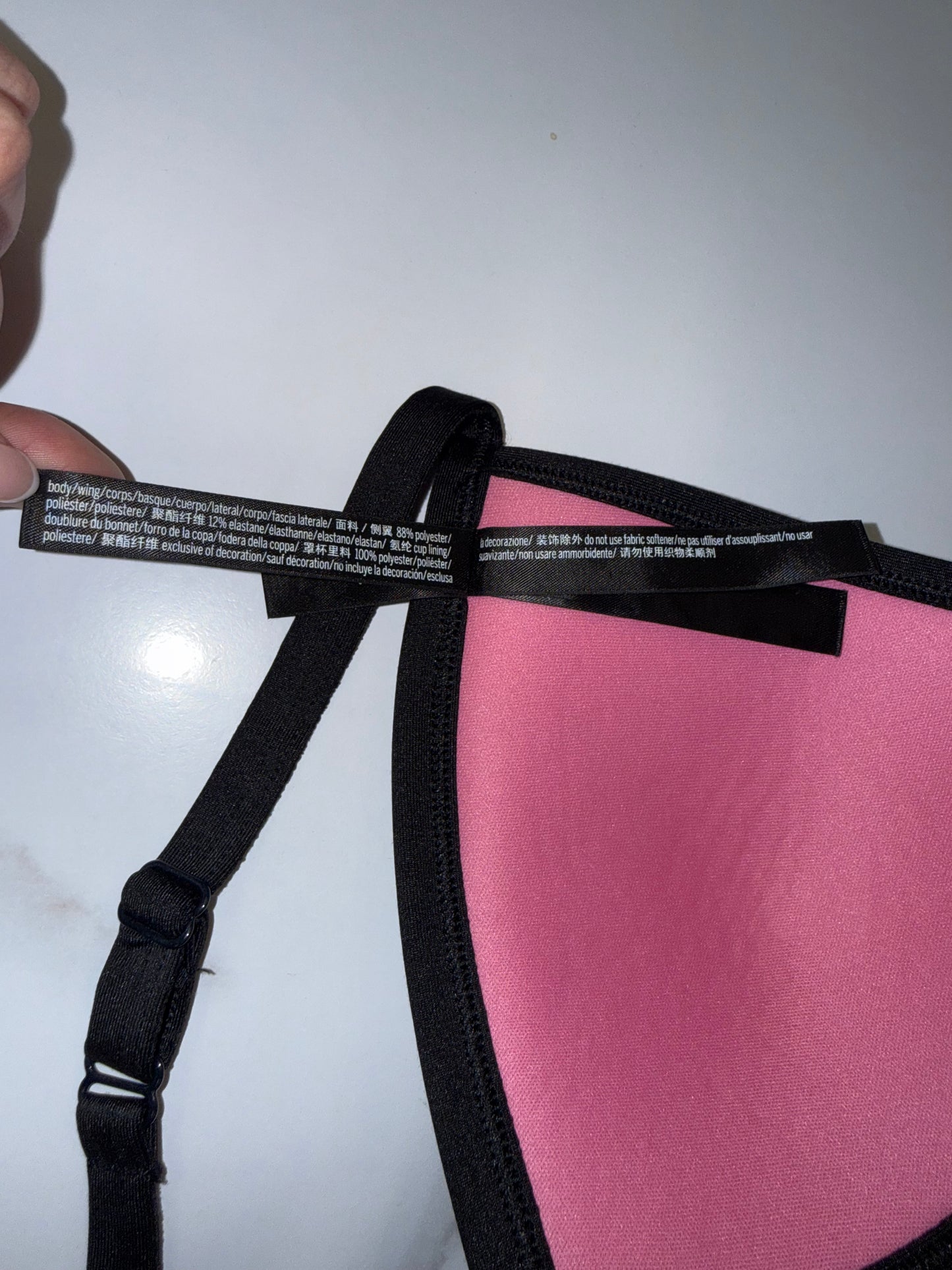 PINK Victoria’s Secret Sport (XL) Black Ultimate Push Up Bra