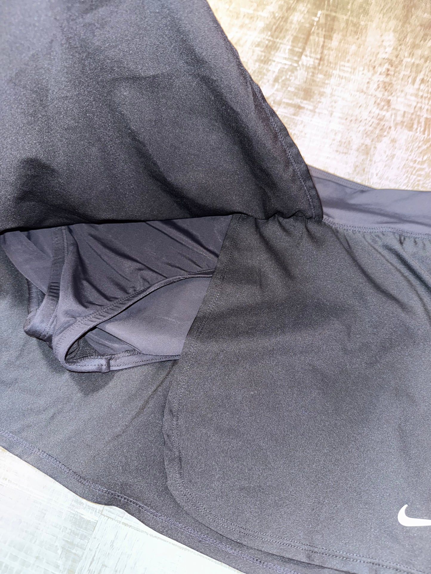 Nike (2X) LIKE NEW Black Swim Skirt with Built in Undies