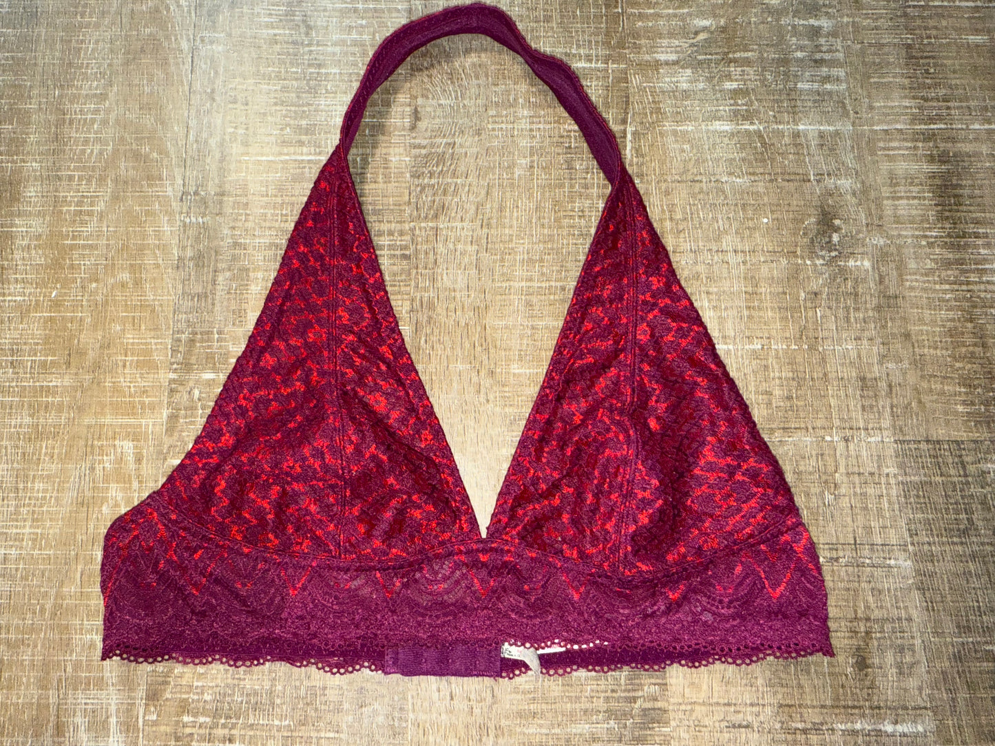 Free People (Medium) Maroon Lace Bralette