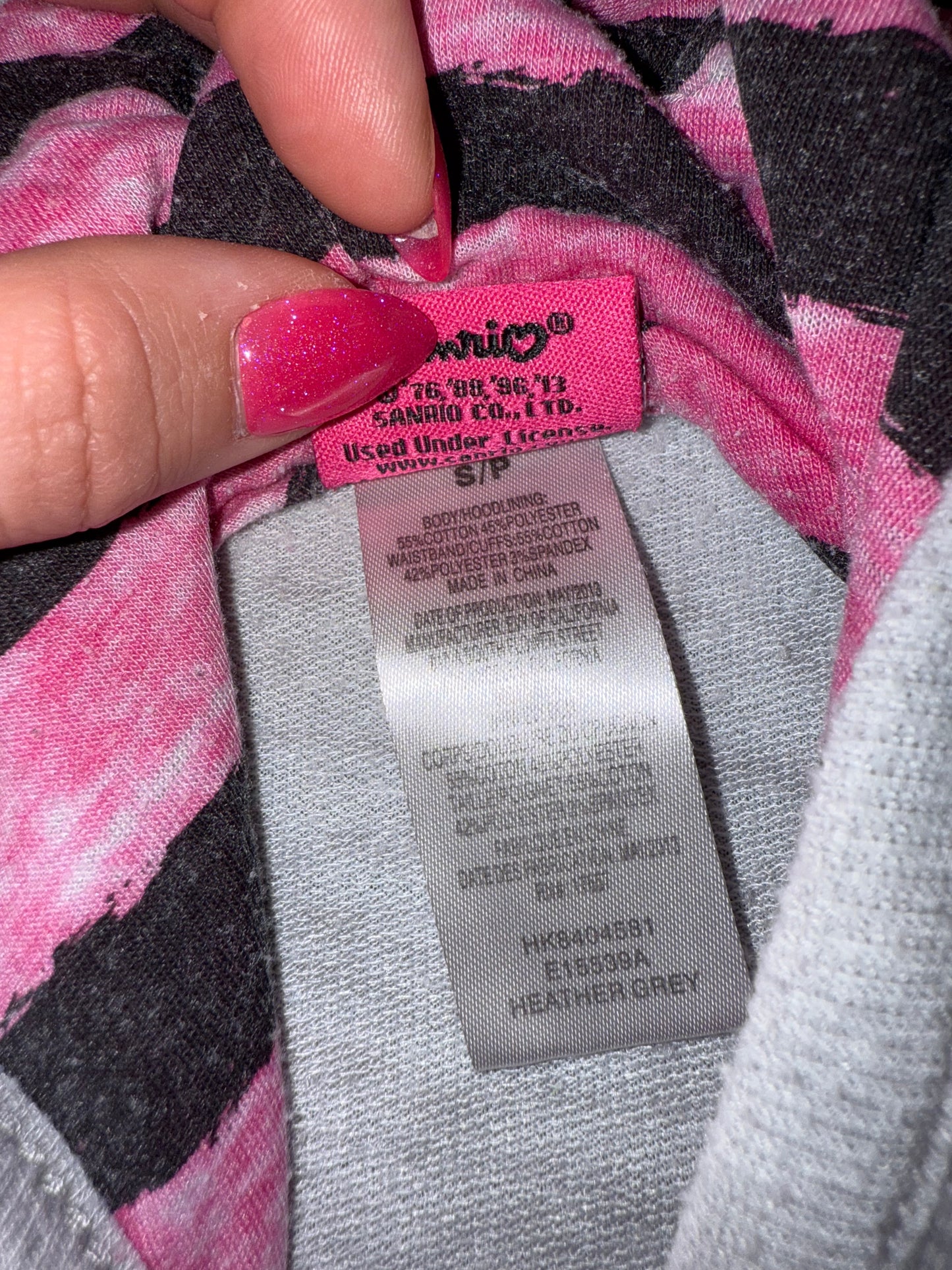 Hello Kitty (Small) Grey FulL Zip Up Hooded Jacket