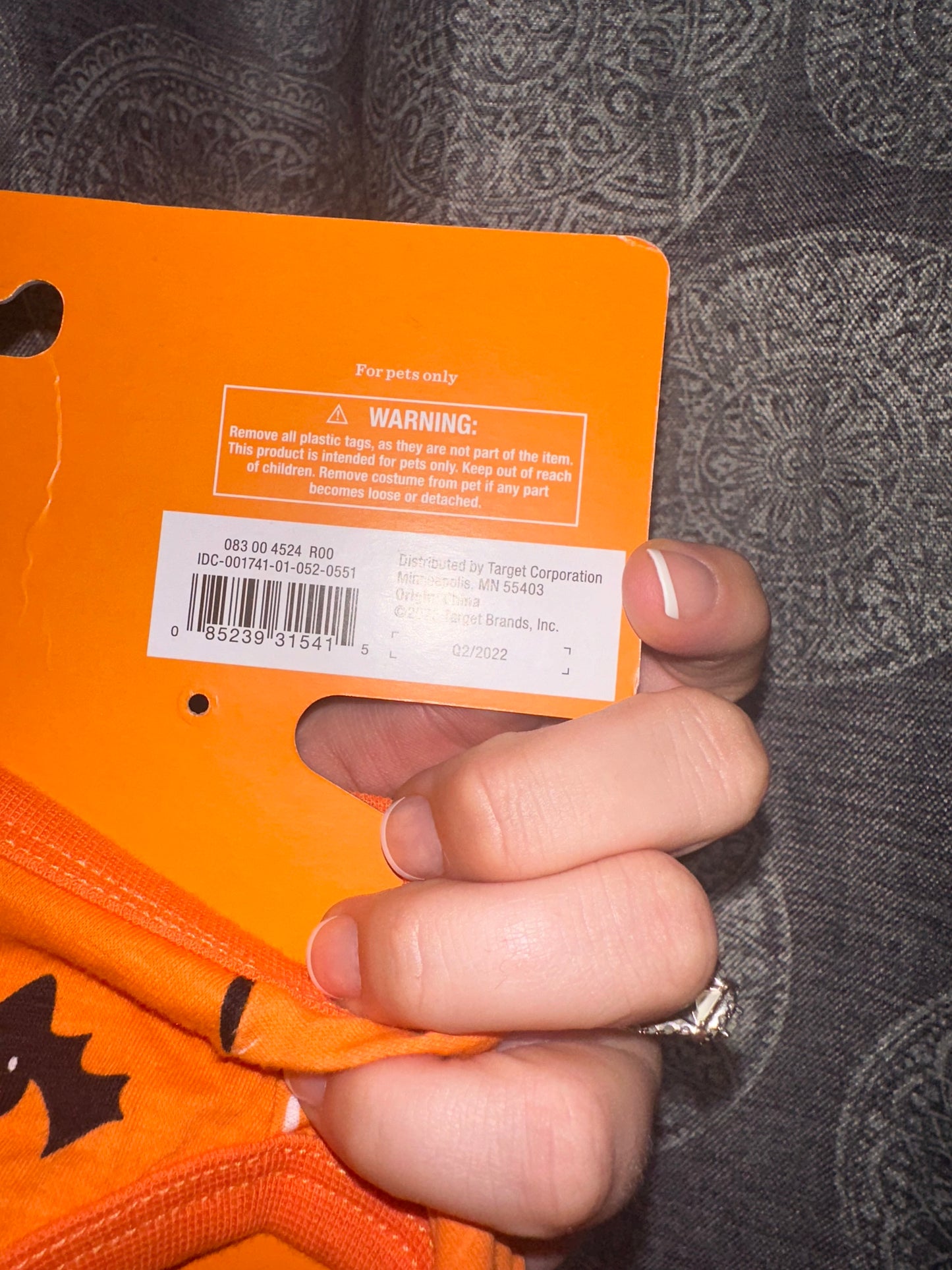 Hyde and Eek (Small) Orange Halloween Pattern Pajamas/Costumes for Cats/Dogs