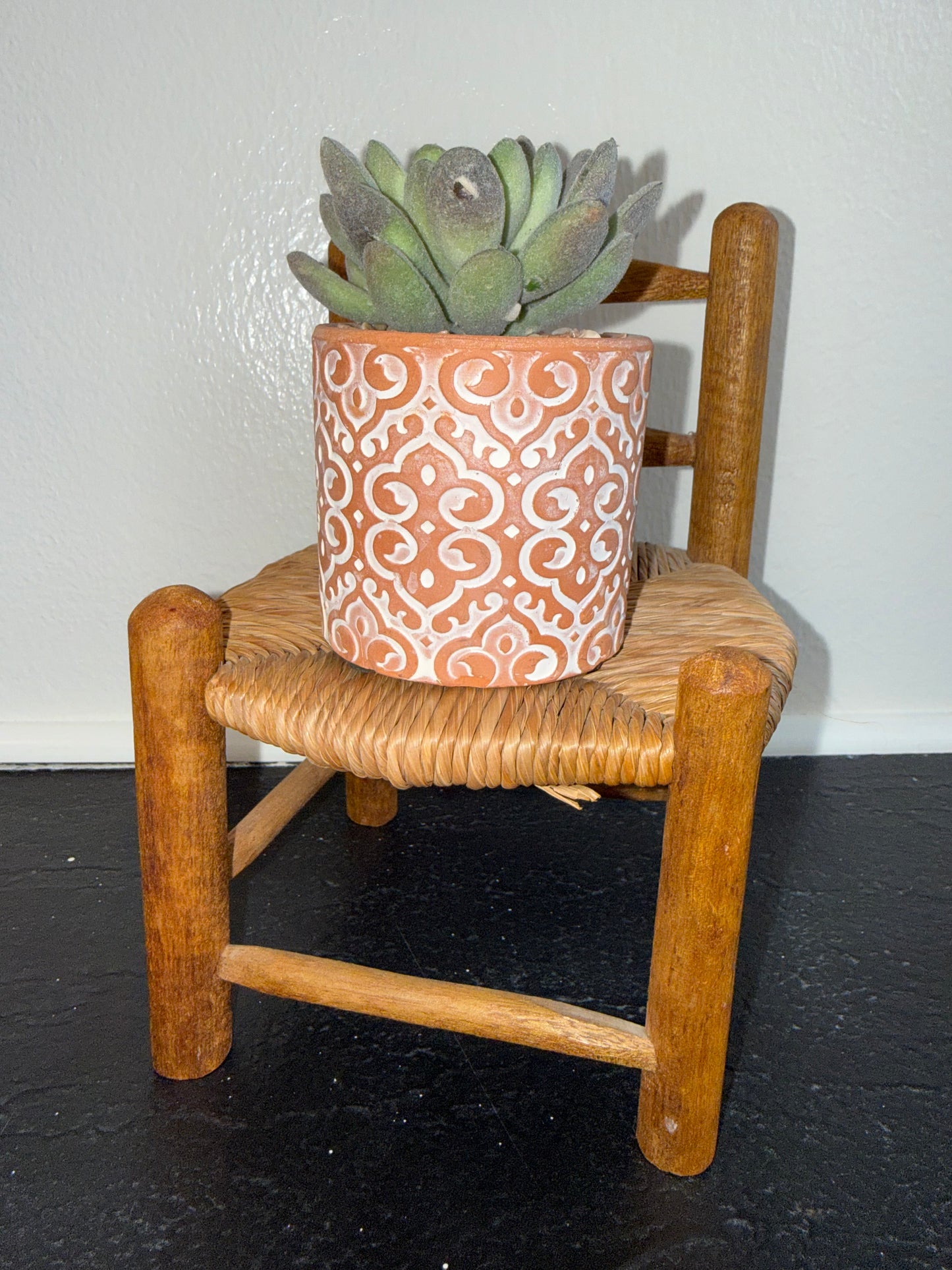 Vintage Wooden Woven Mini Chair