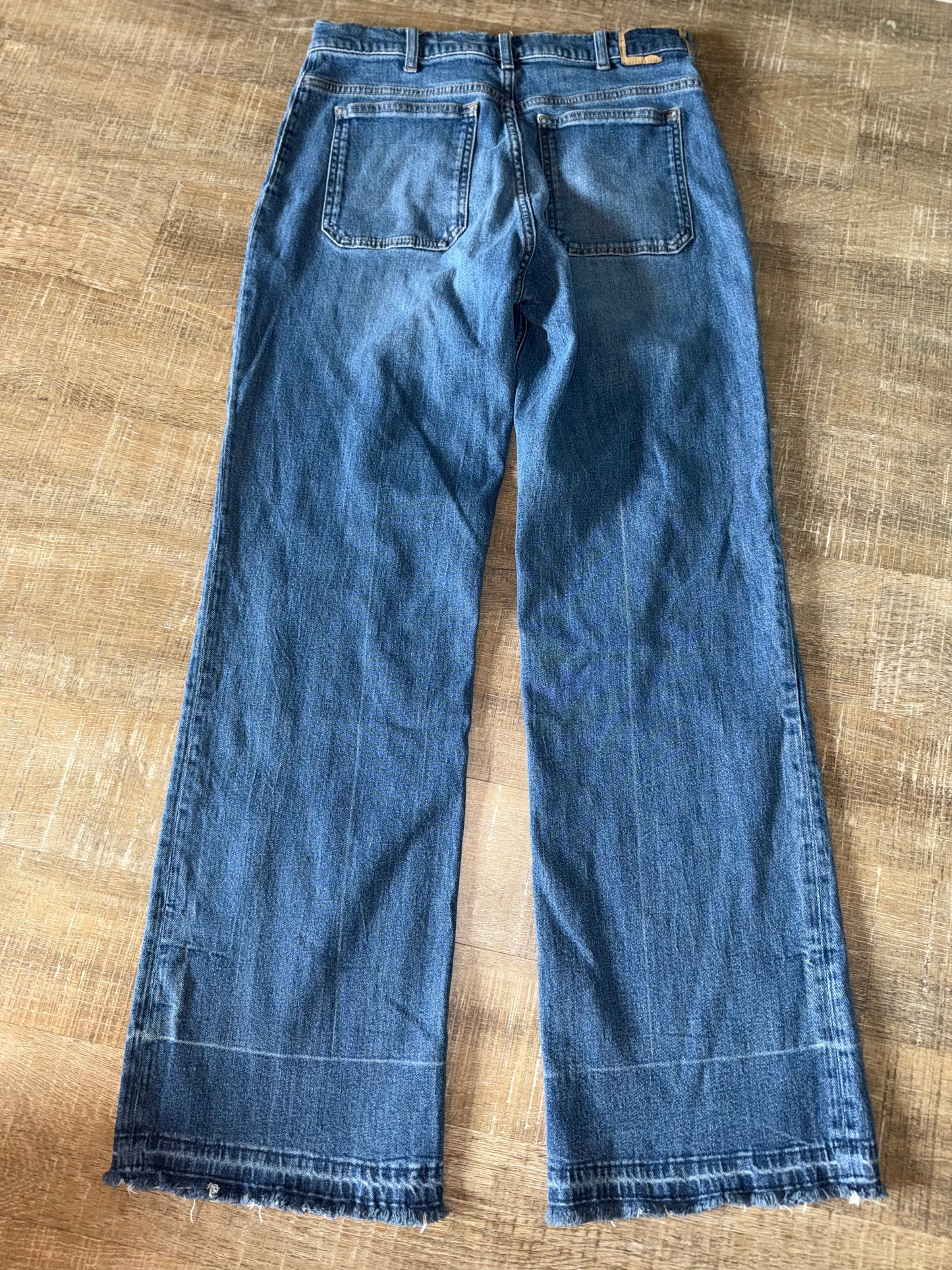Polo Ralph Lauren (30R) Denim Bootcut Jeans with Frayed Bottom Hem