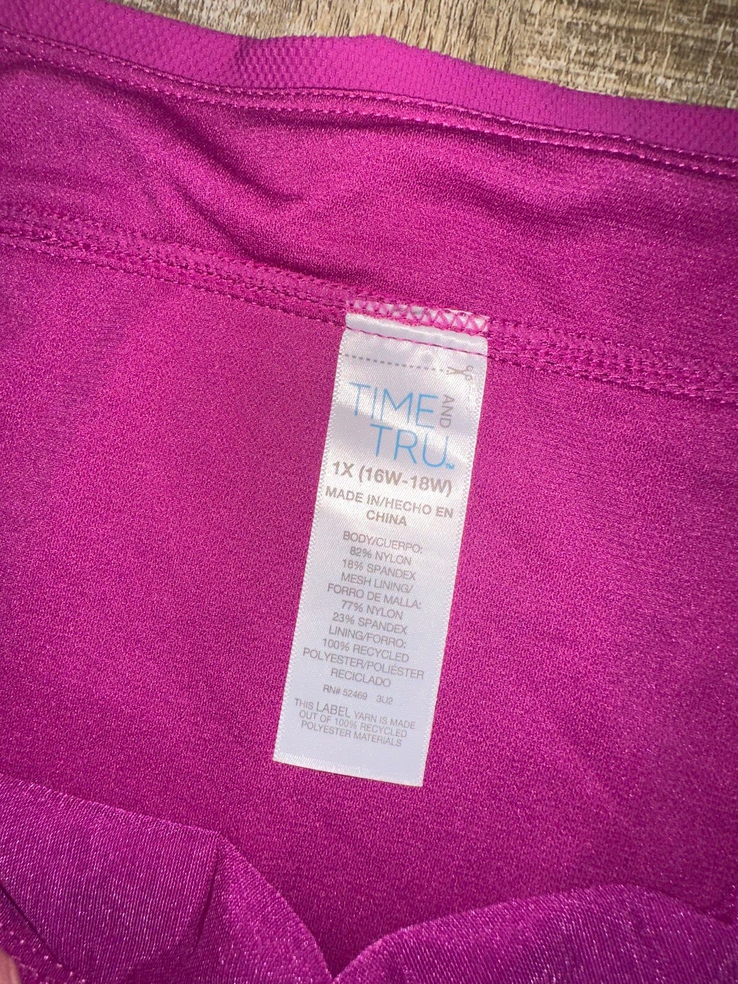 NWT Time & Tru (1X OR 2X) Brand New Purple Mid Rise Bikini Bottoms