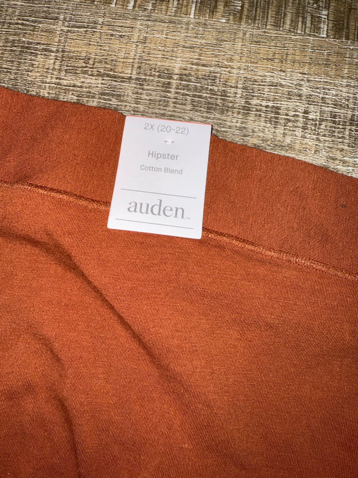 NWT auden (2X) Brand New Burnt Orange Hipster Style Undies