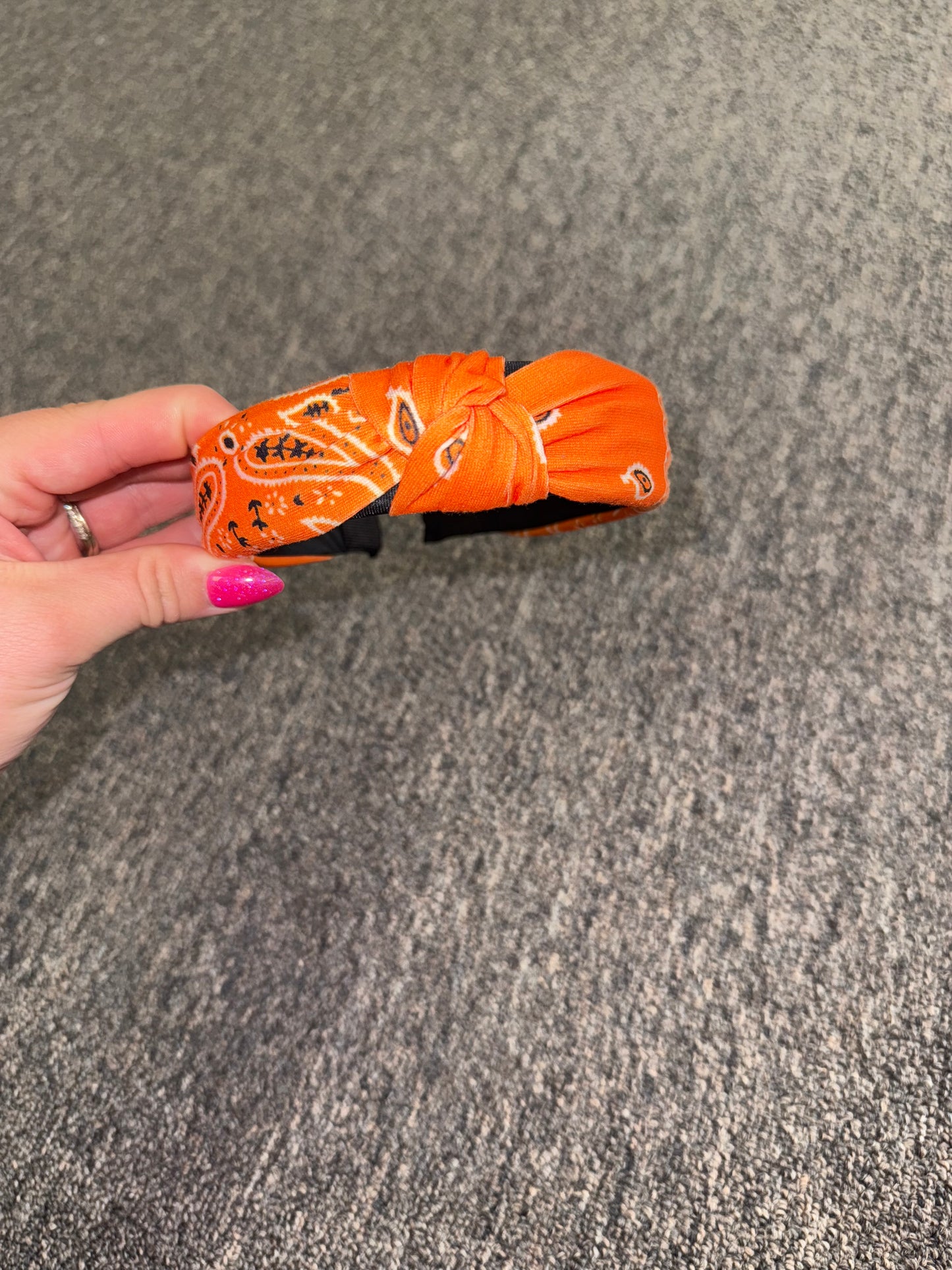 Brand New Orange Bandana Pattern Headband