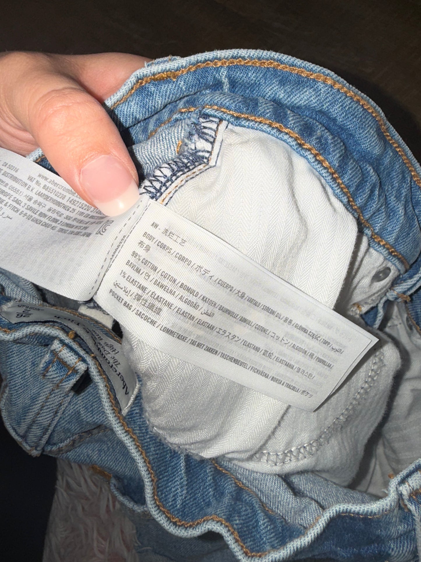 Abercrombie & Fitch (2) Denim High Rise Dad Short Jean Shorts with Curve Love