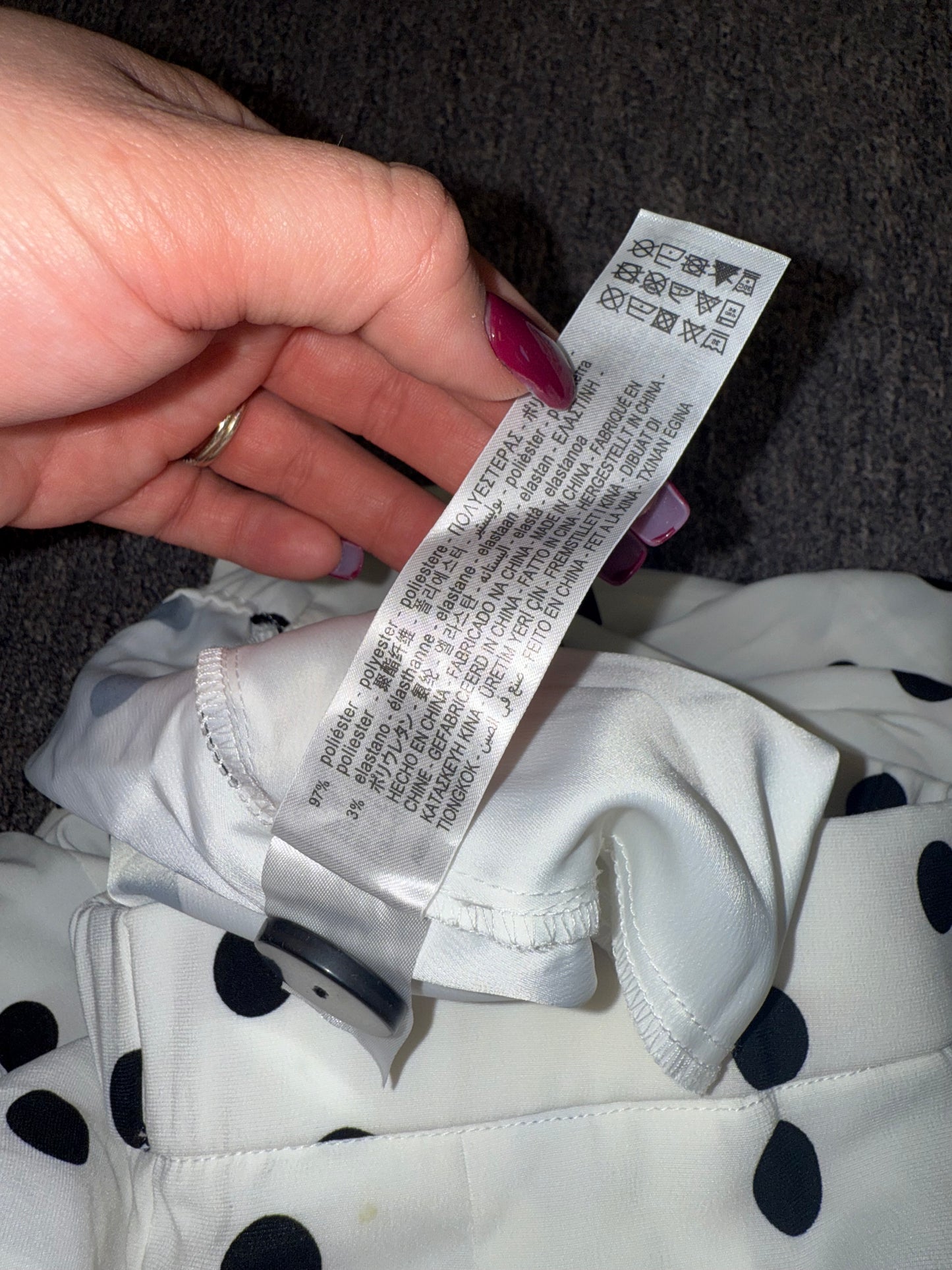 NWT Zara (Small) Brand New Black & White Polka Dotted Wide Leg Dress Pants