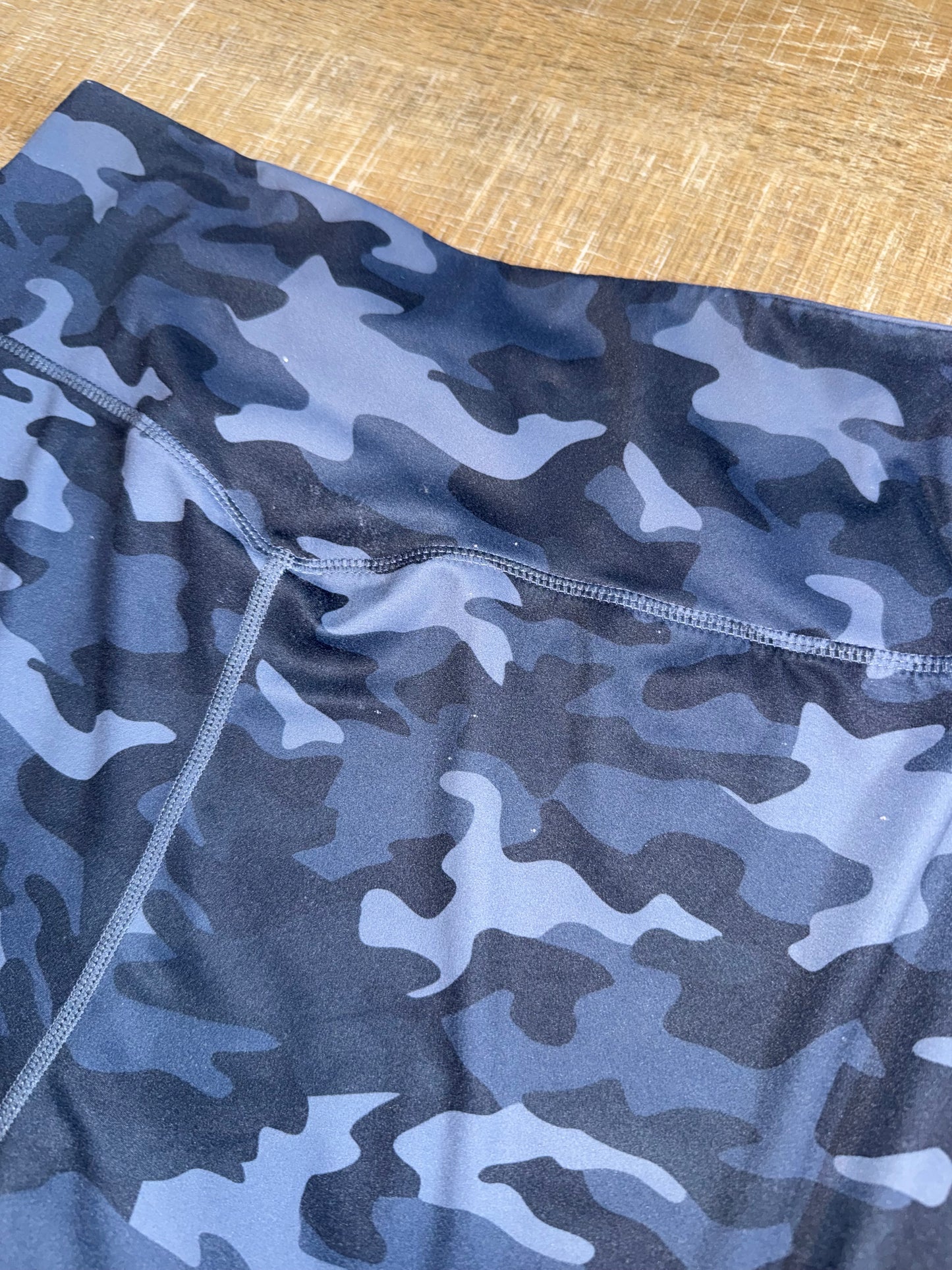 (Large) Blue Camo Biker Shorts