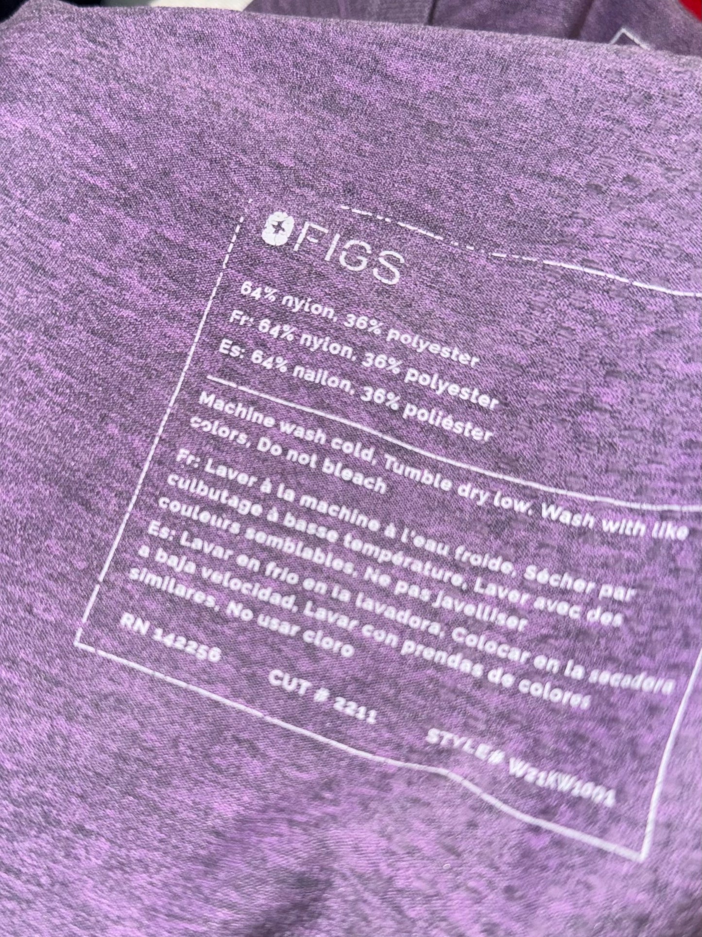 Figs (Medium) Purple Smooth Soft Seamless Long Sleeve