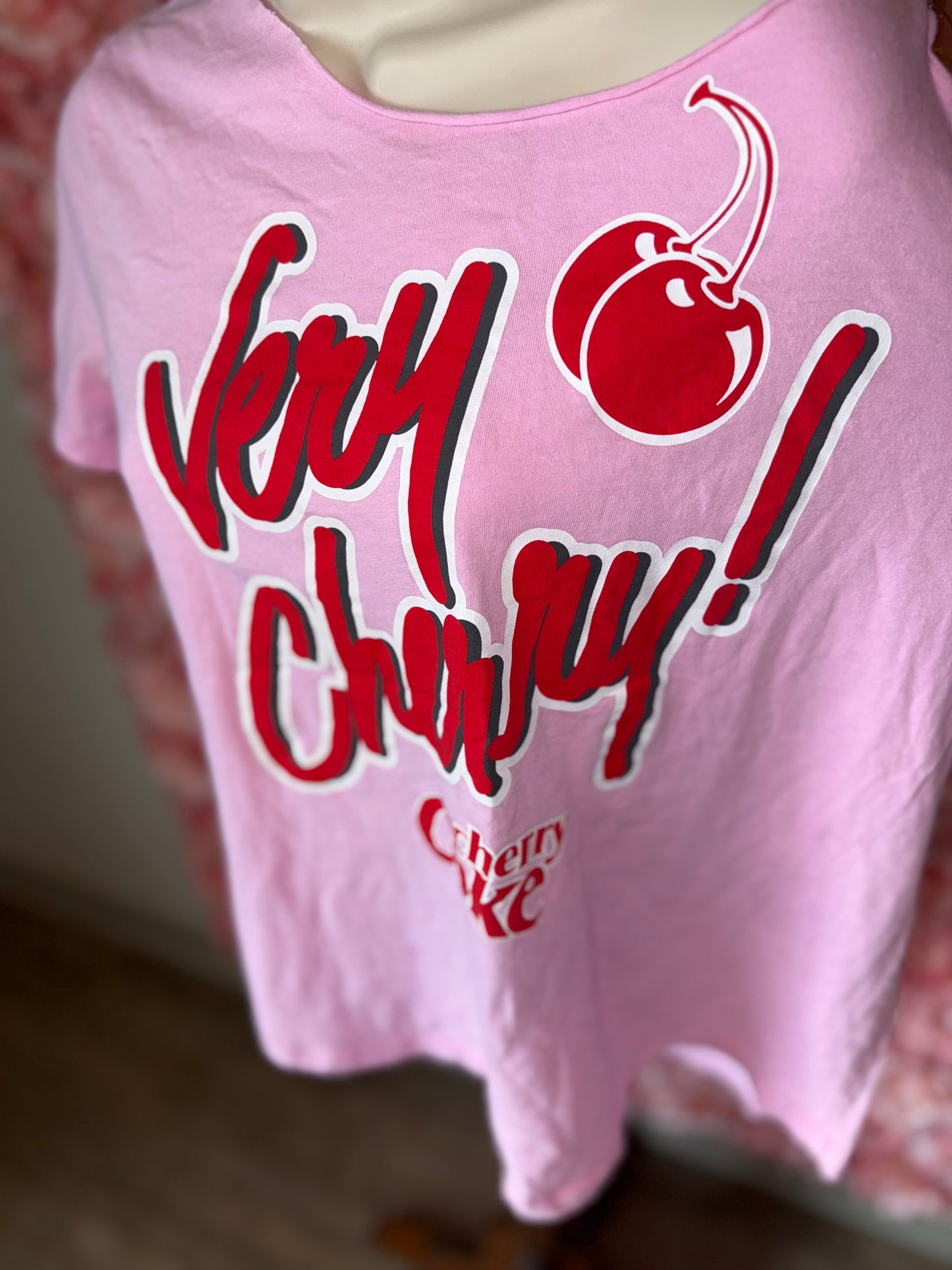 Very Cherry Cherry Coke Off-The-Shoulder T-Shirt