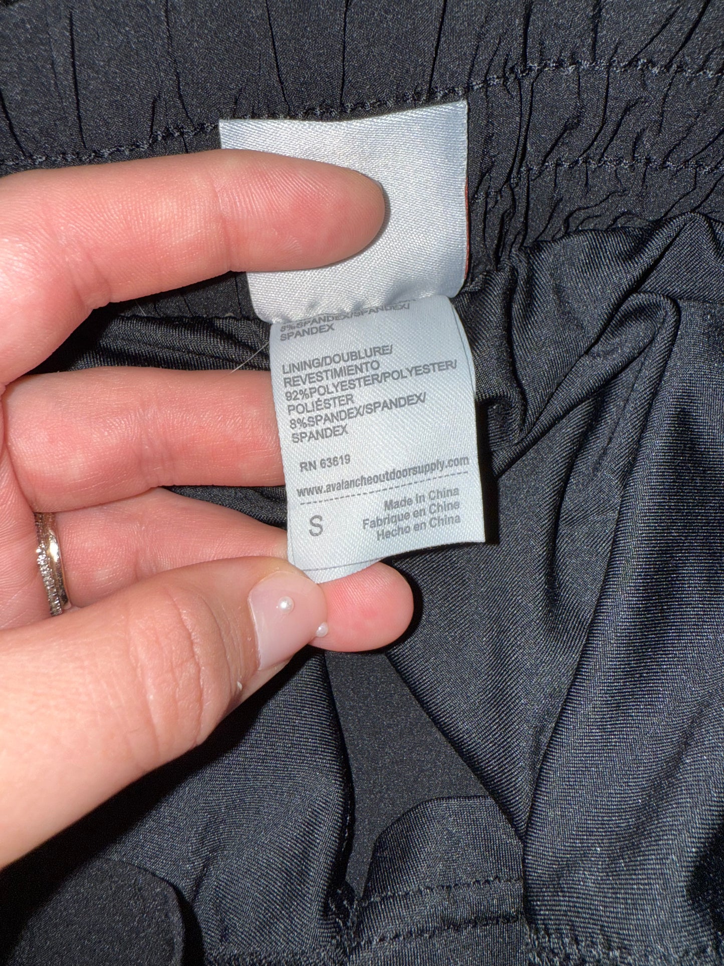 Avalanche (Small) Black Midi Skort with Pockets