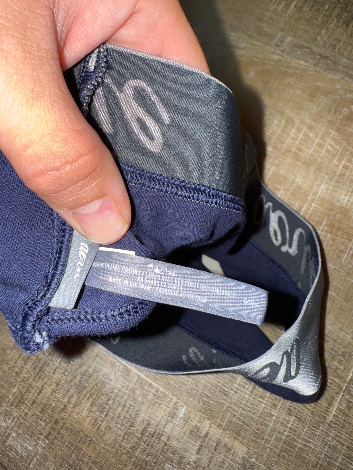 aerie (Small) Navy Blue Tied V-Neck Sports Bra