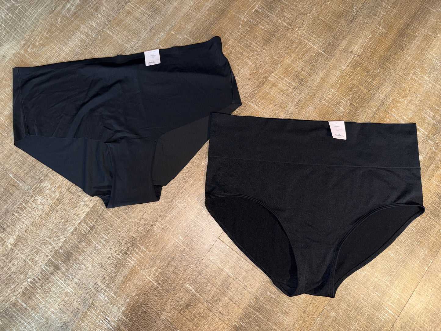 NWT Auden (3X) Brand New 2 Pairs of Black Brief Underwear Set