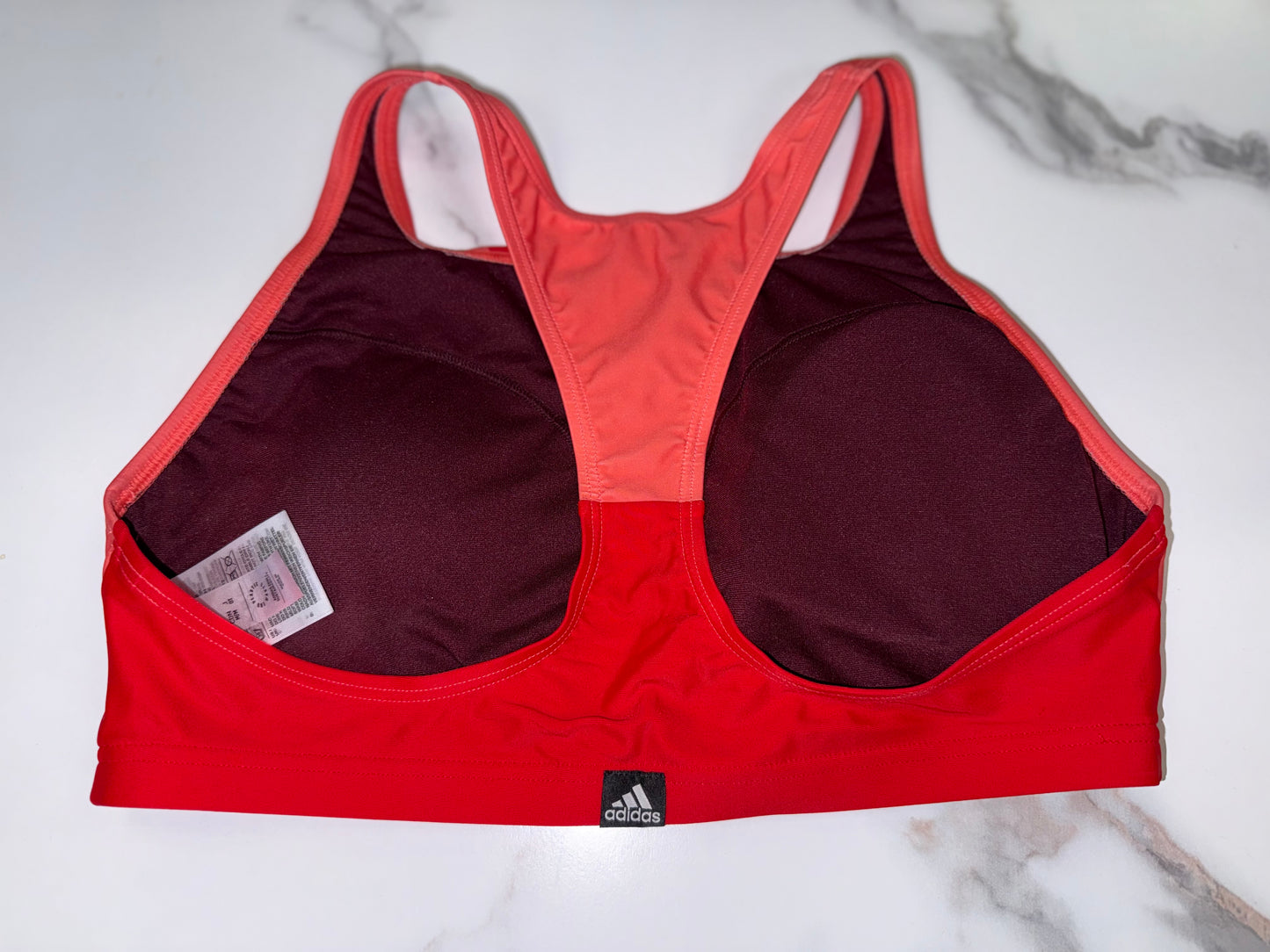 Adidas (Medium) Red/Orange Sports Bra