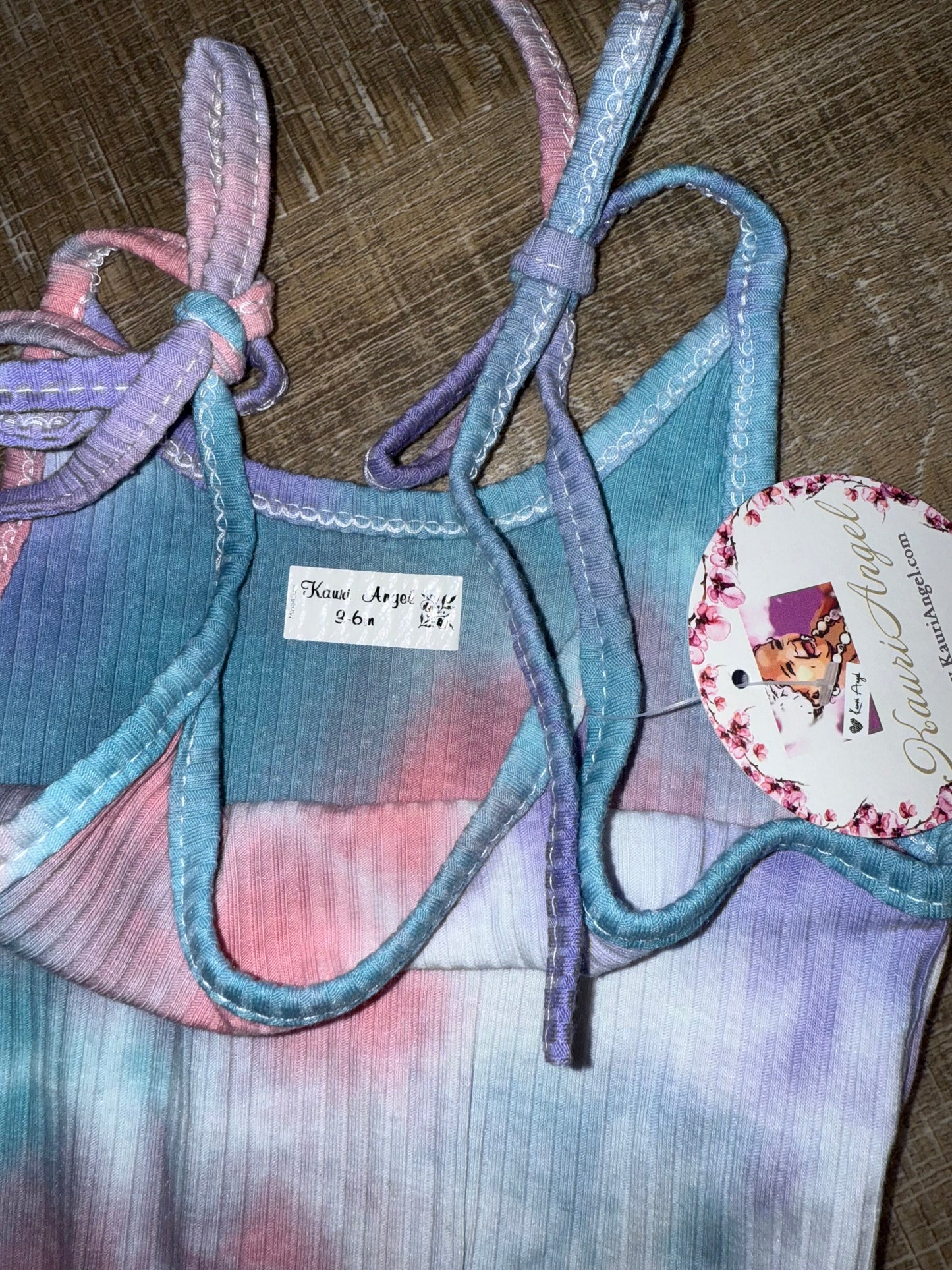 NWT Kauri Angel (3-6 Months) Brand New Tie Dye Ribbed Tank Top Onesie