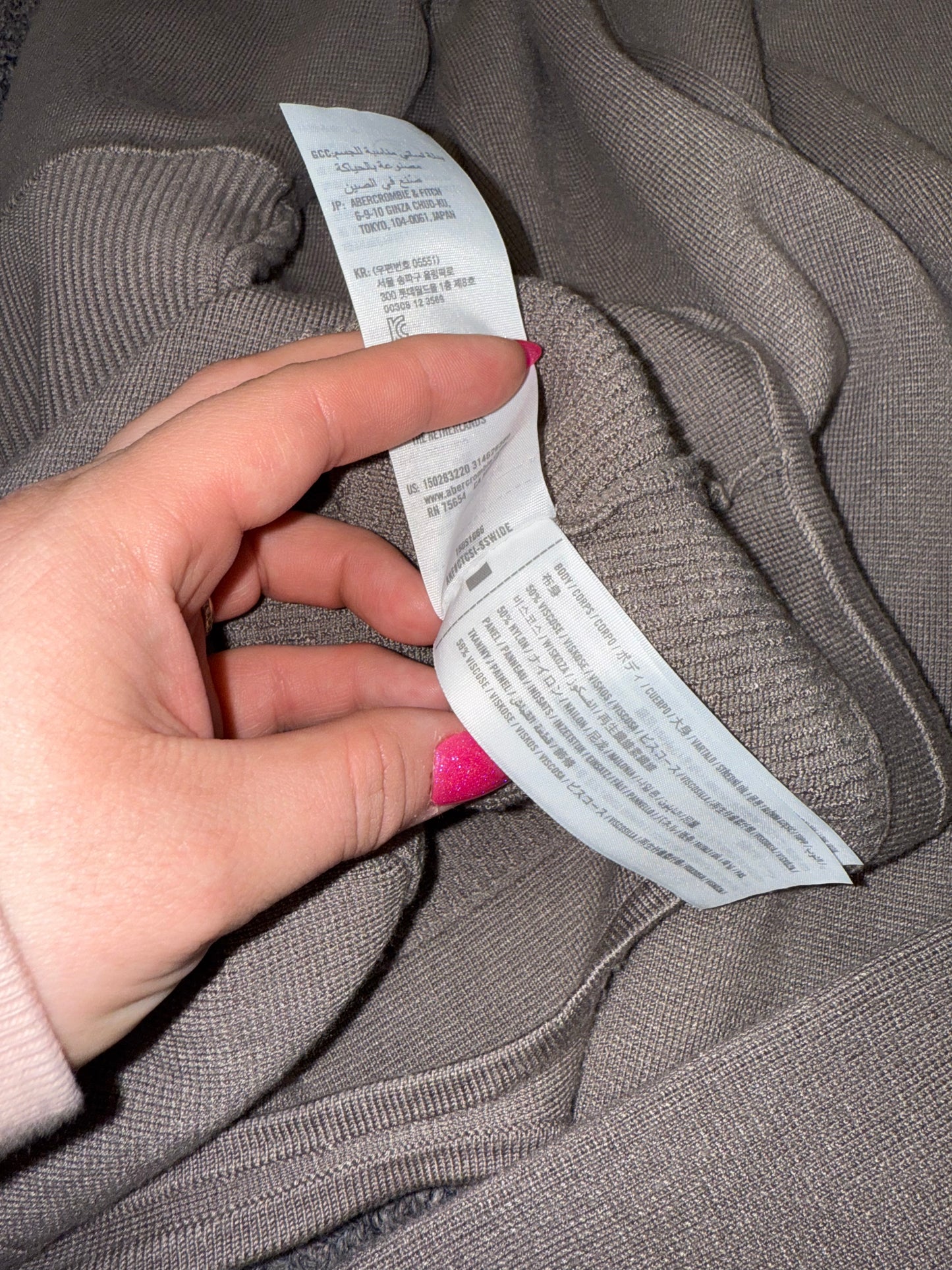 Abercrombie & Fitch (XL) Brown Long Sleeve Knit Form Fitting Ribbed Bodysuit