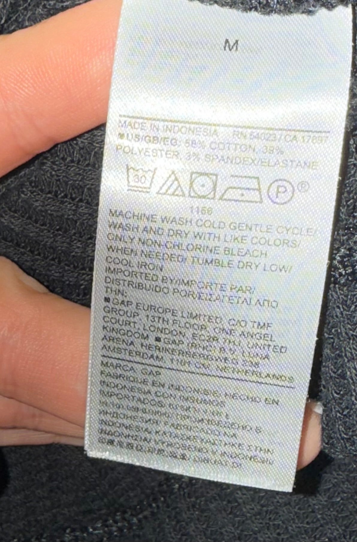 Gap (Large) Black Waffle Knit Long Sleeve with High Neck