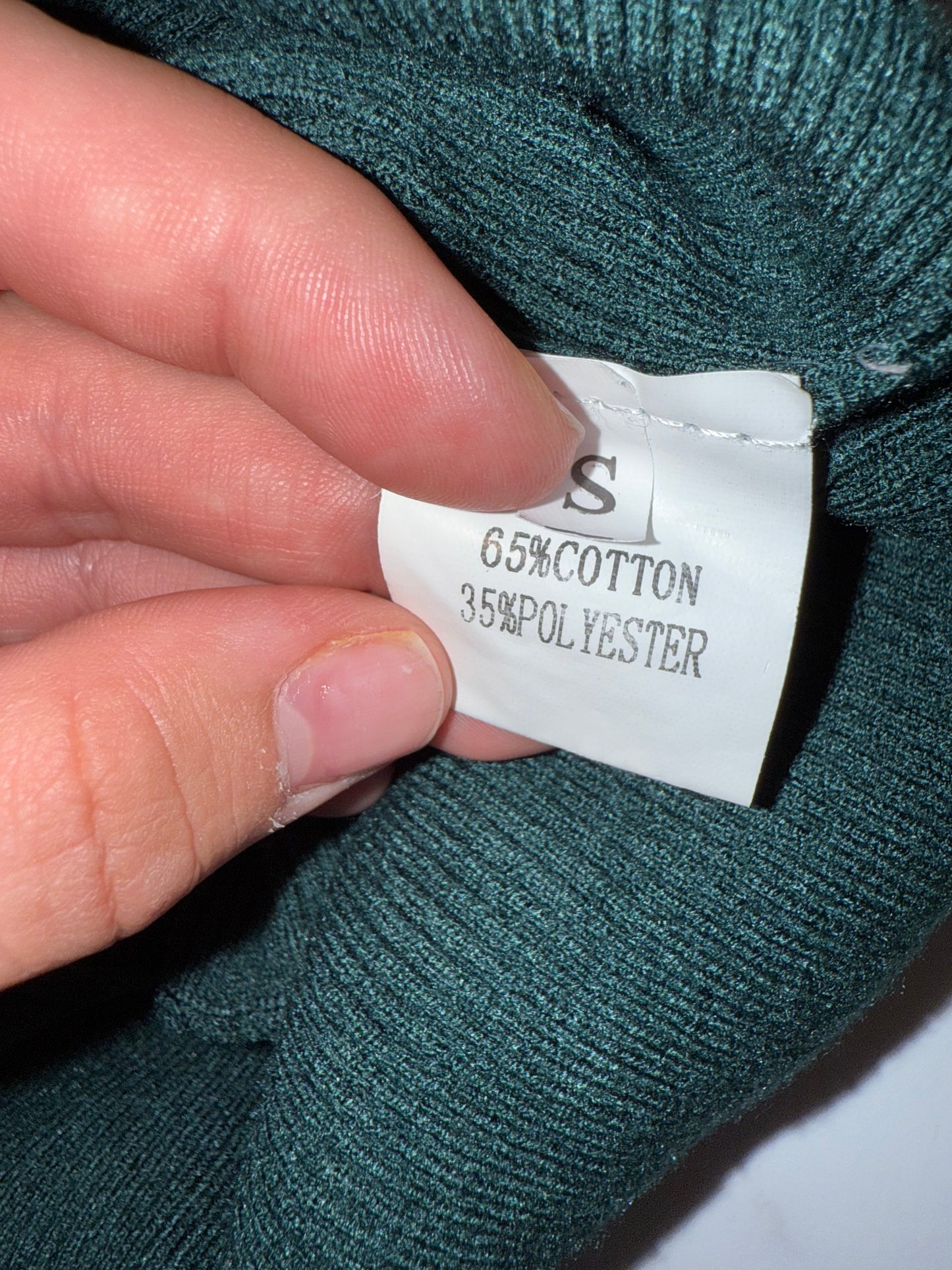 SHEIN (Small) Green Ribbed Halter Neck Crop Top