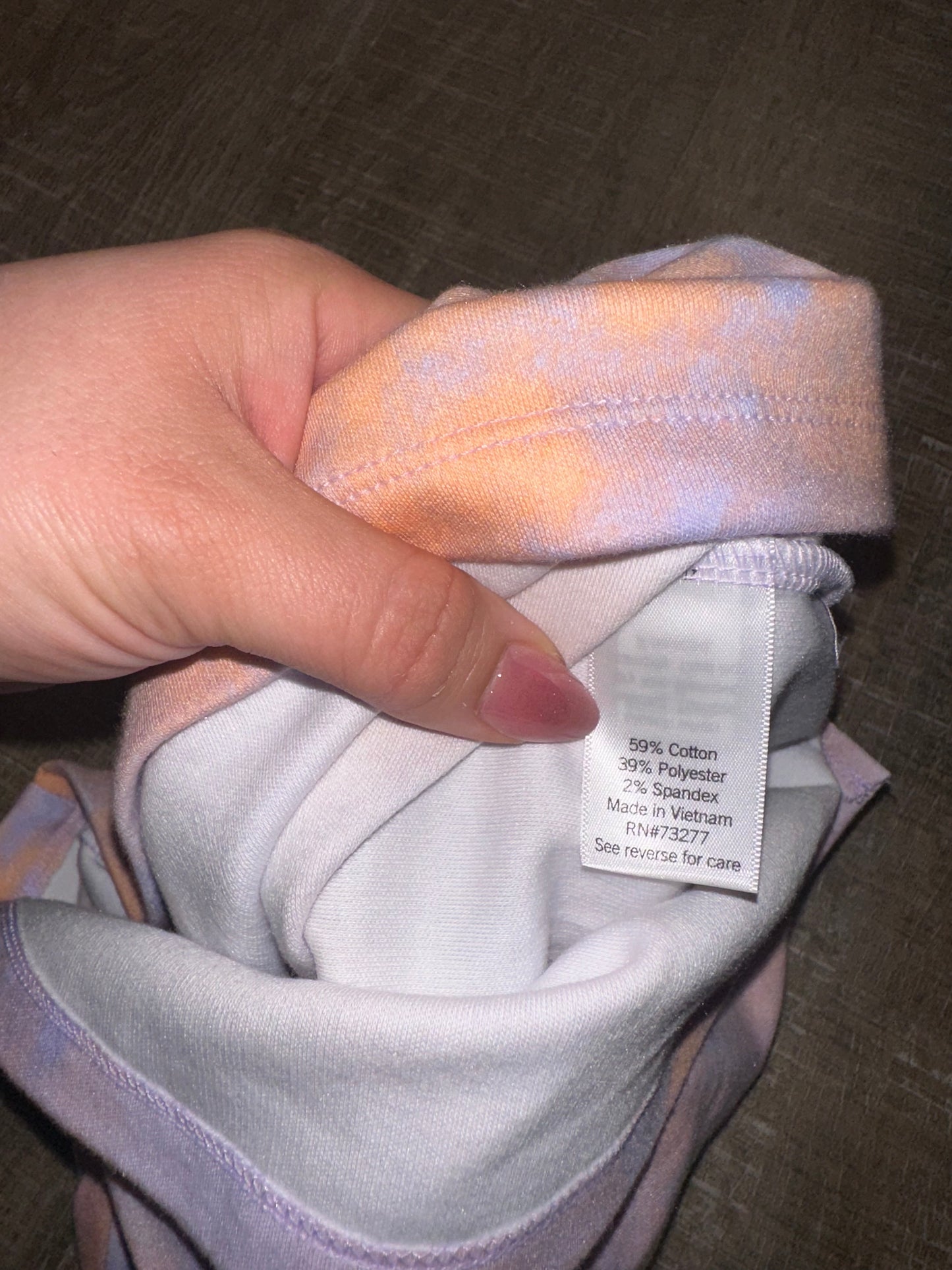 NWT SO (Small) Brand New Purple//Orange Tie Dye Mini SweatSkirt with Stretch