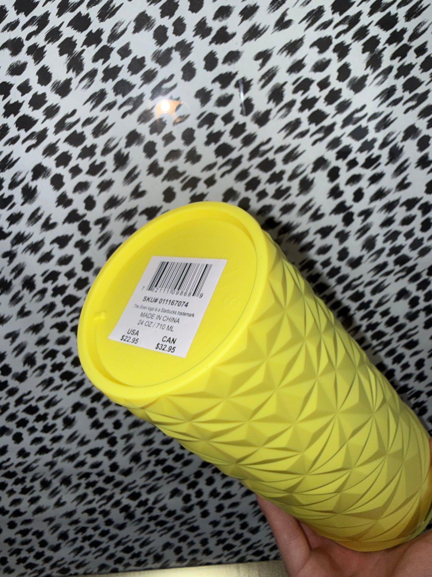 Starbucks (24oz) Yellow Studded Tumbler with Straw