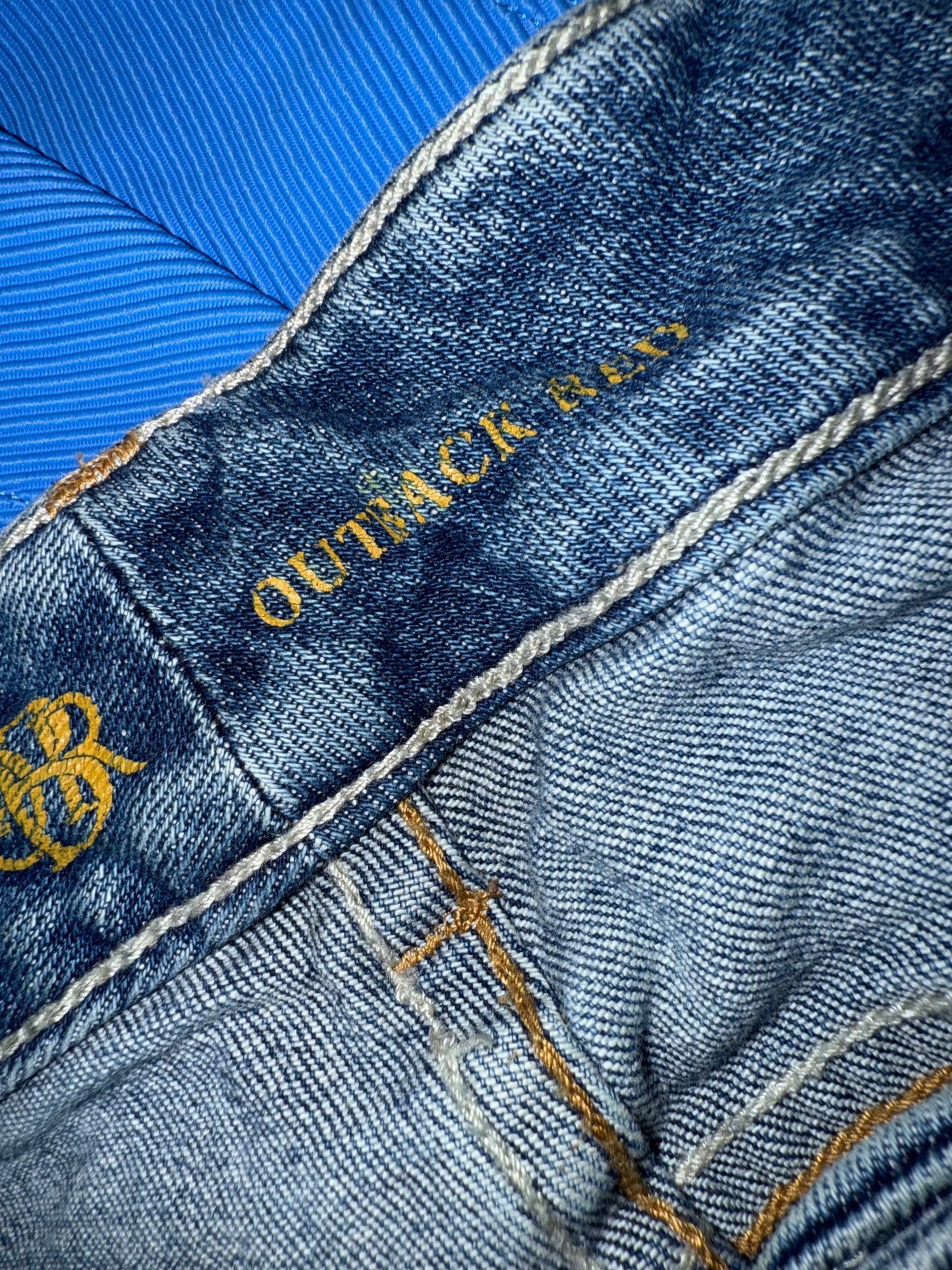 Outback Red (8) Distressed Denim Skinny Jeans