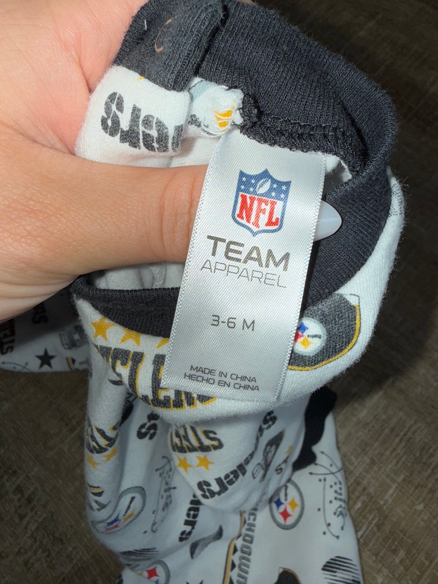 NFL (3-6 Months) Steelers Themed Sleepwear Onesie
