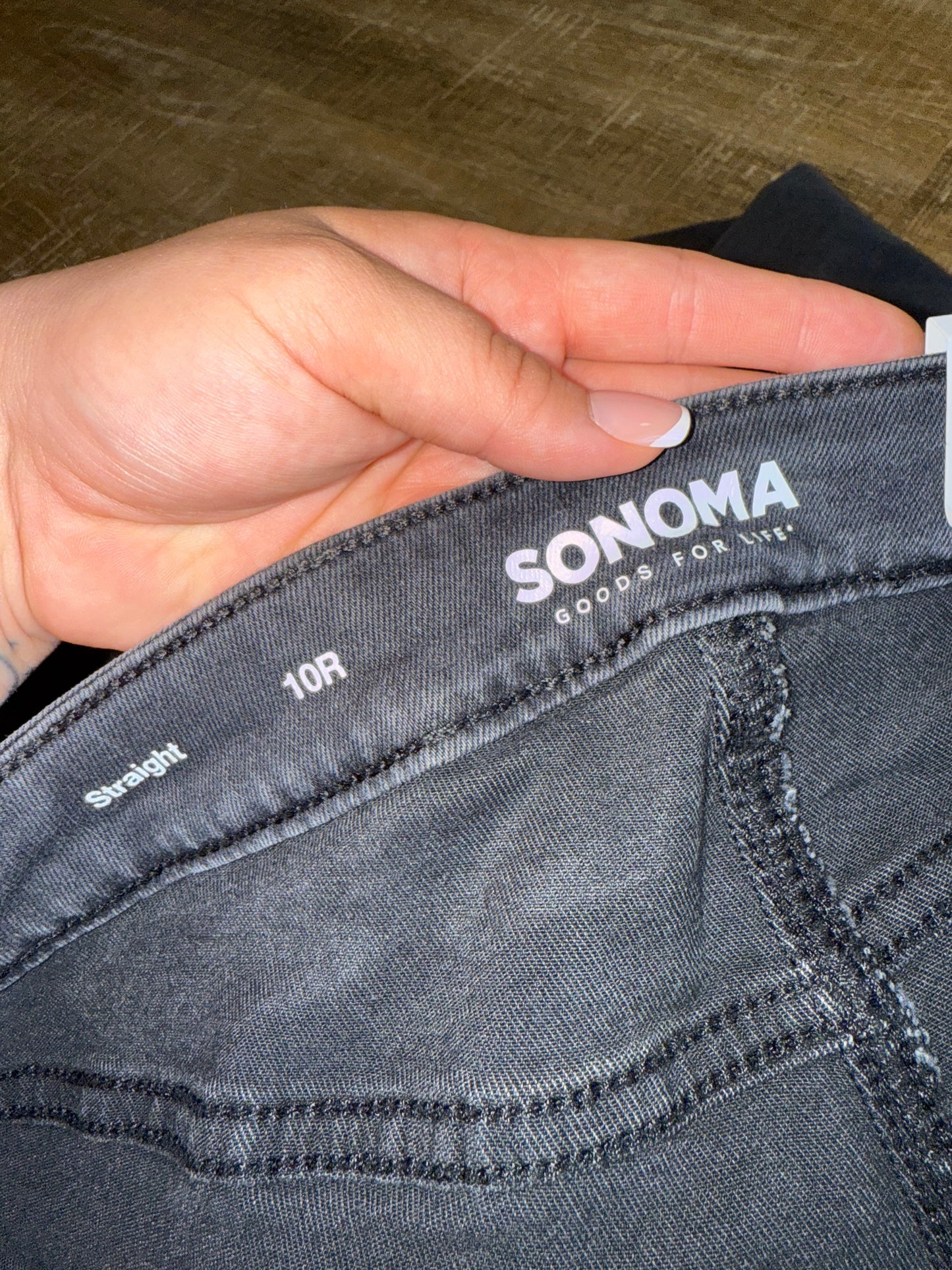 NWT Sonoma (10) Brand New Black Straight Mid Rise Everyday Jeans