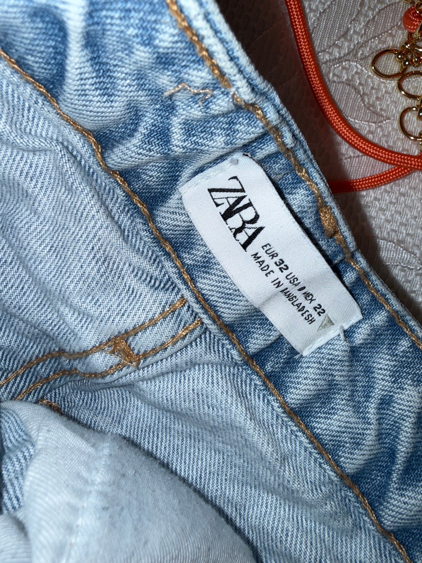 Zara (0) Light Wash High Rise Denim Blue Jean Shorts