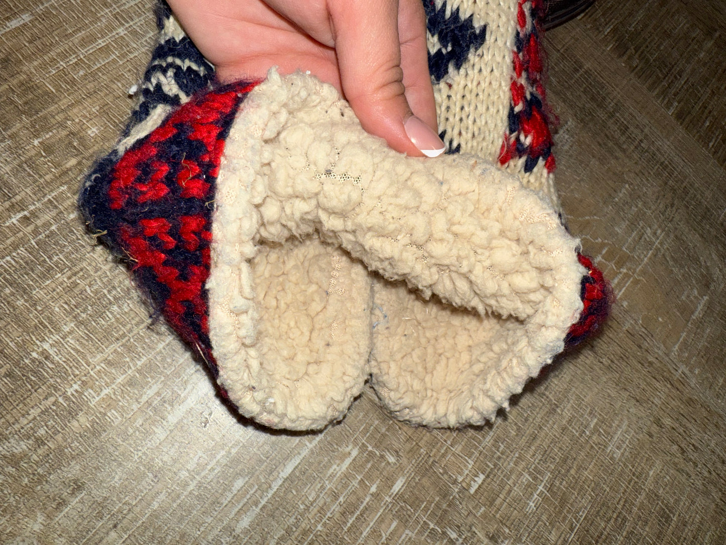 (7) Knit Sherpa Winter Boots