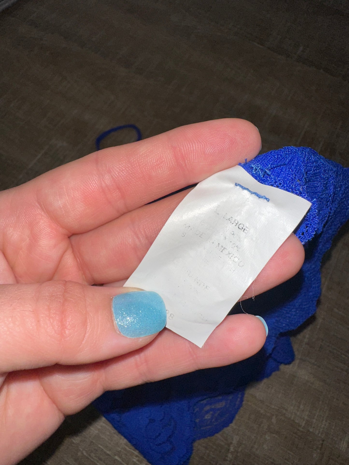 (Large) Blue Lace Lightweight Bralette