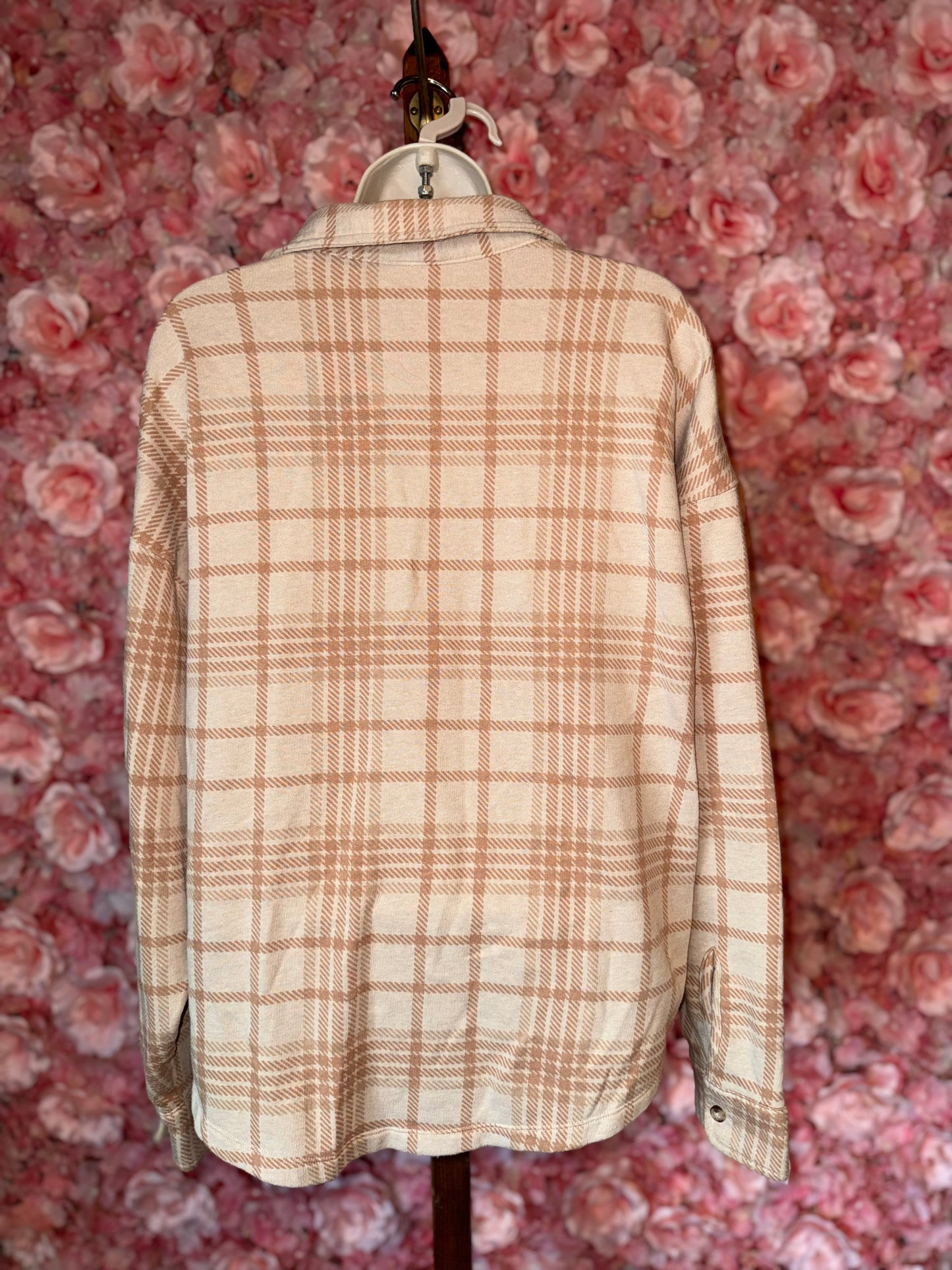 PINK Victoria's Secret (XS) Neutral Flannel Shacket