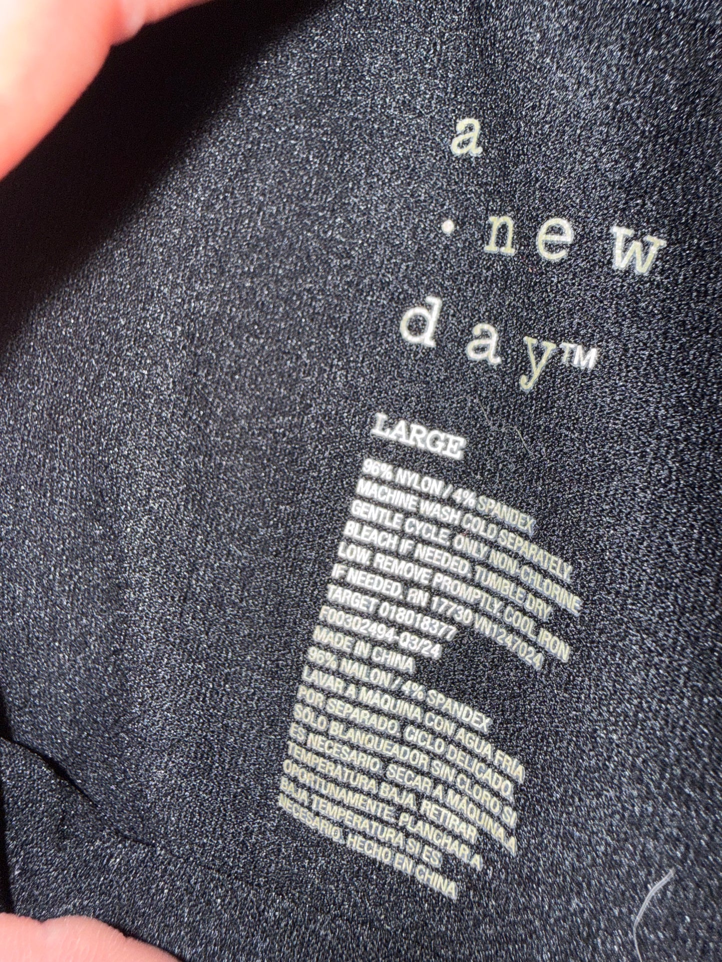 A New Day (Large) Black Crop Top