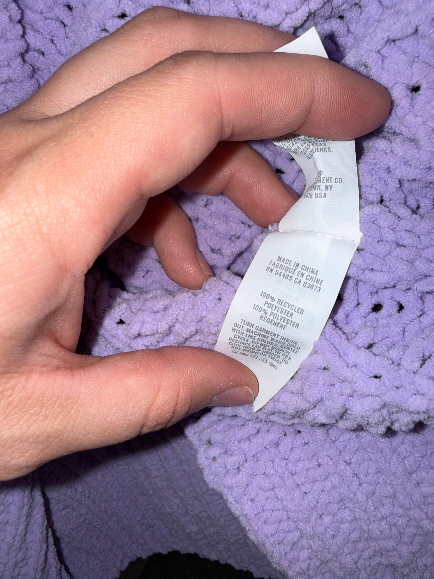 Aerie (Medium) Purple 3/4 Zip Up Soft Knit Pullover with High Neck Fold-Over